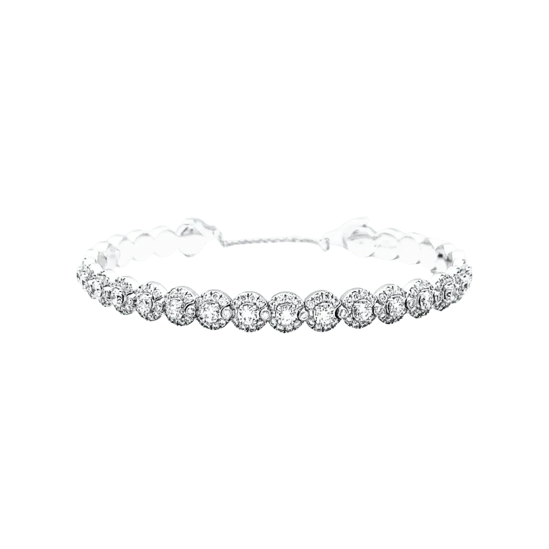 MESSIKA "Joy Diamond Halo" Line Bracelet in white gold and diamonds