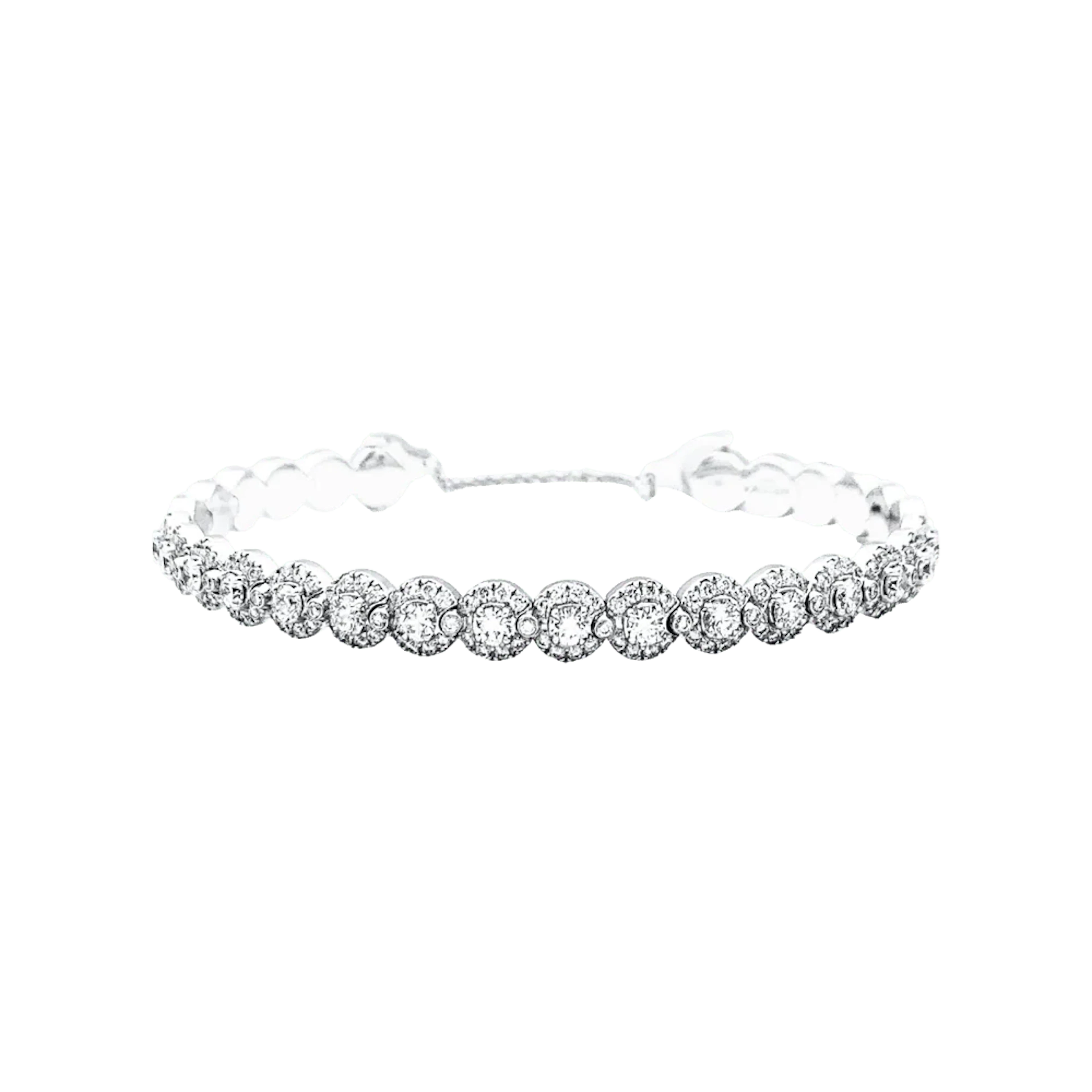 MESSIKA "Joy Diamond Halo" Line Bracelet in white gold and diamonds