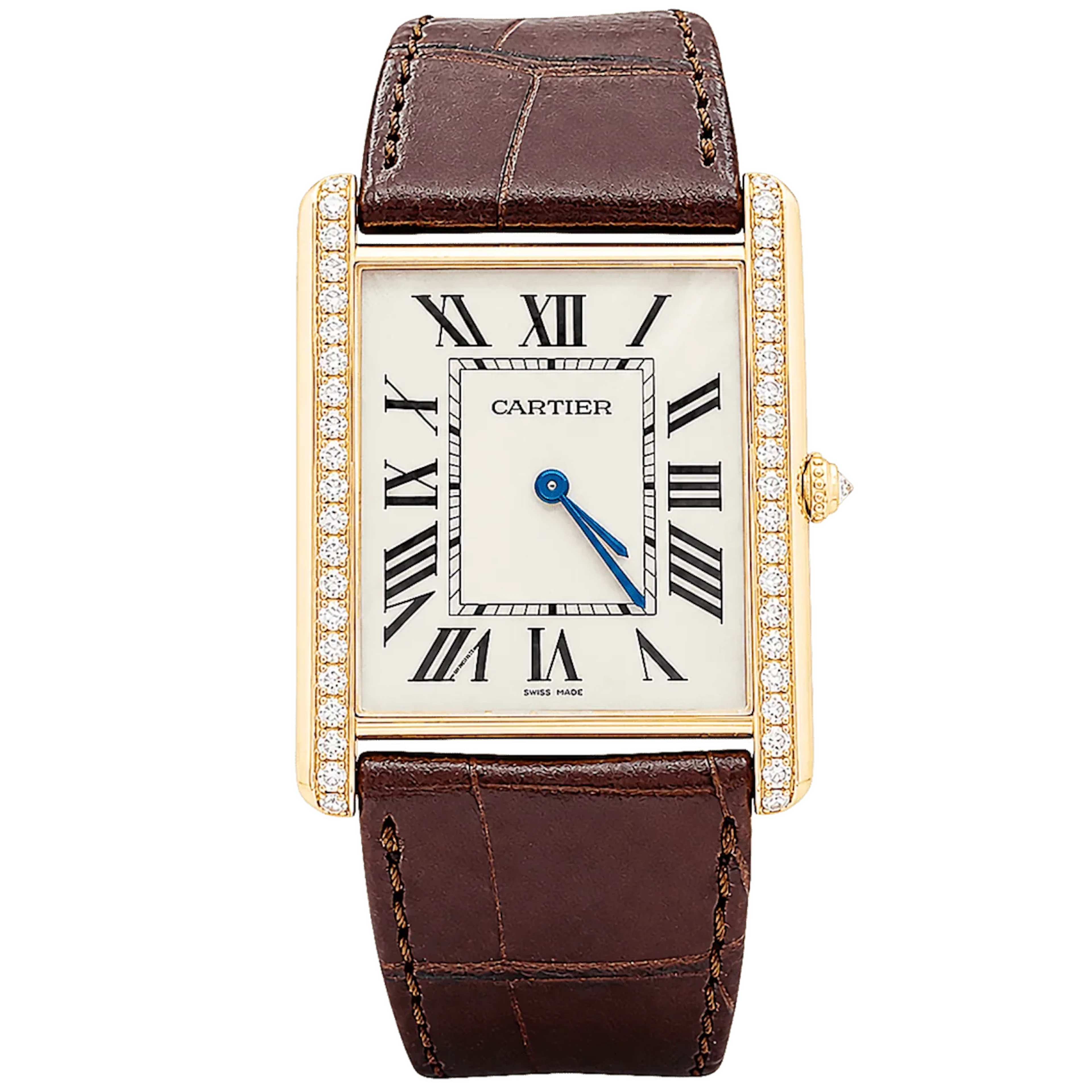CARTIER "Tank Louis Cartier" XL Watch in rose gold, stainless steel