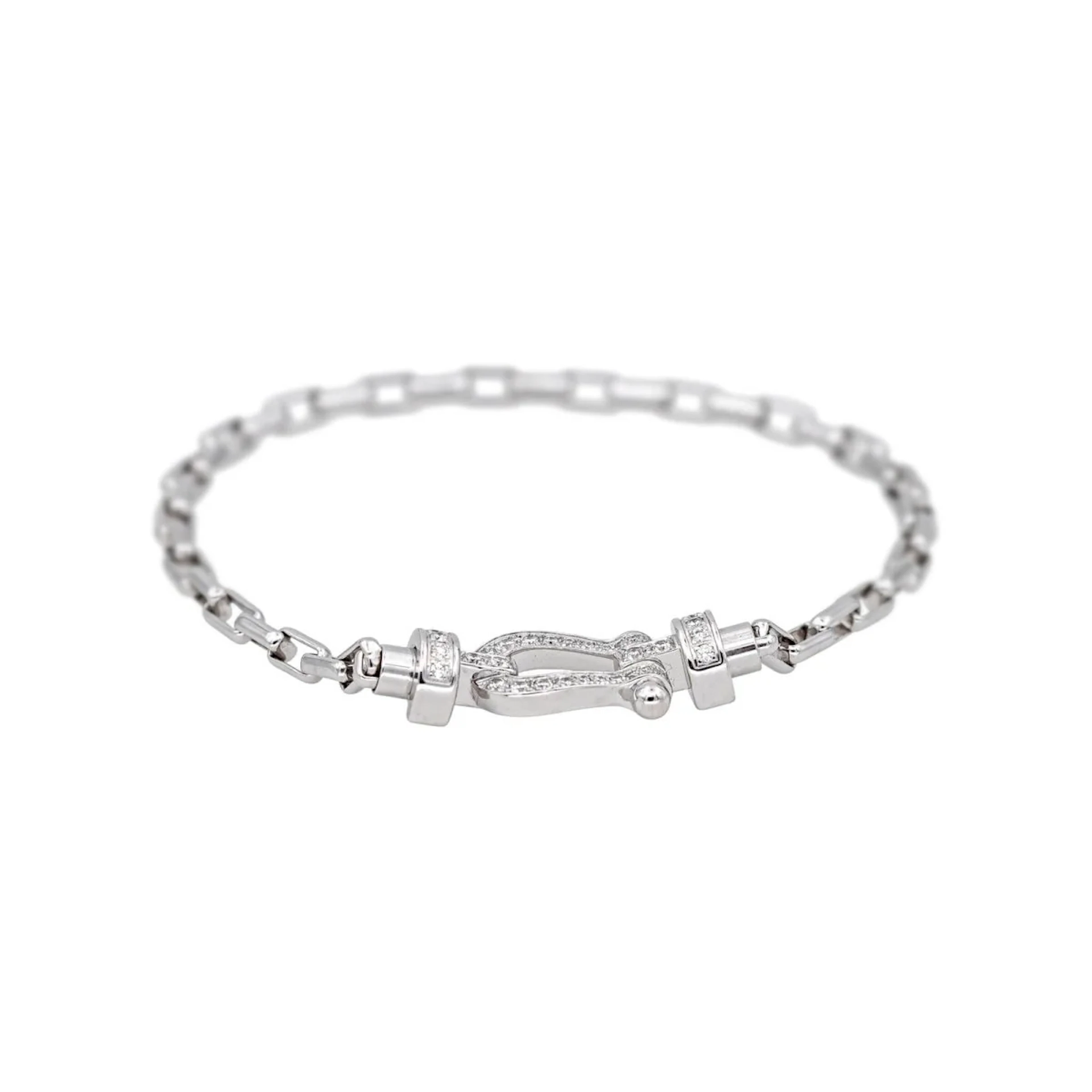 Link FRED "Force 10" Bracelet in White gold and Diamonds