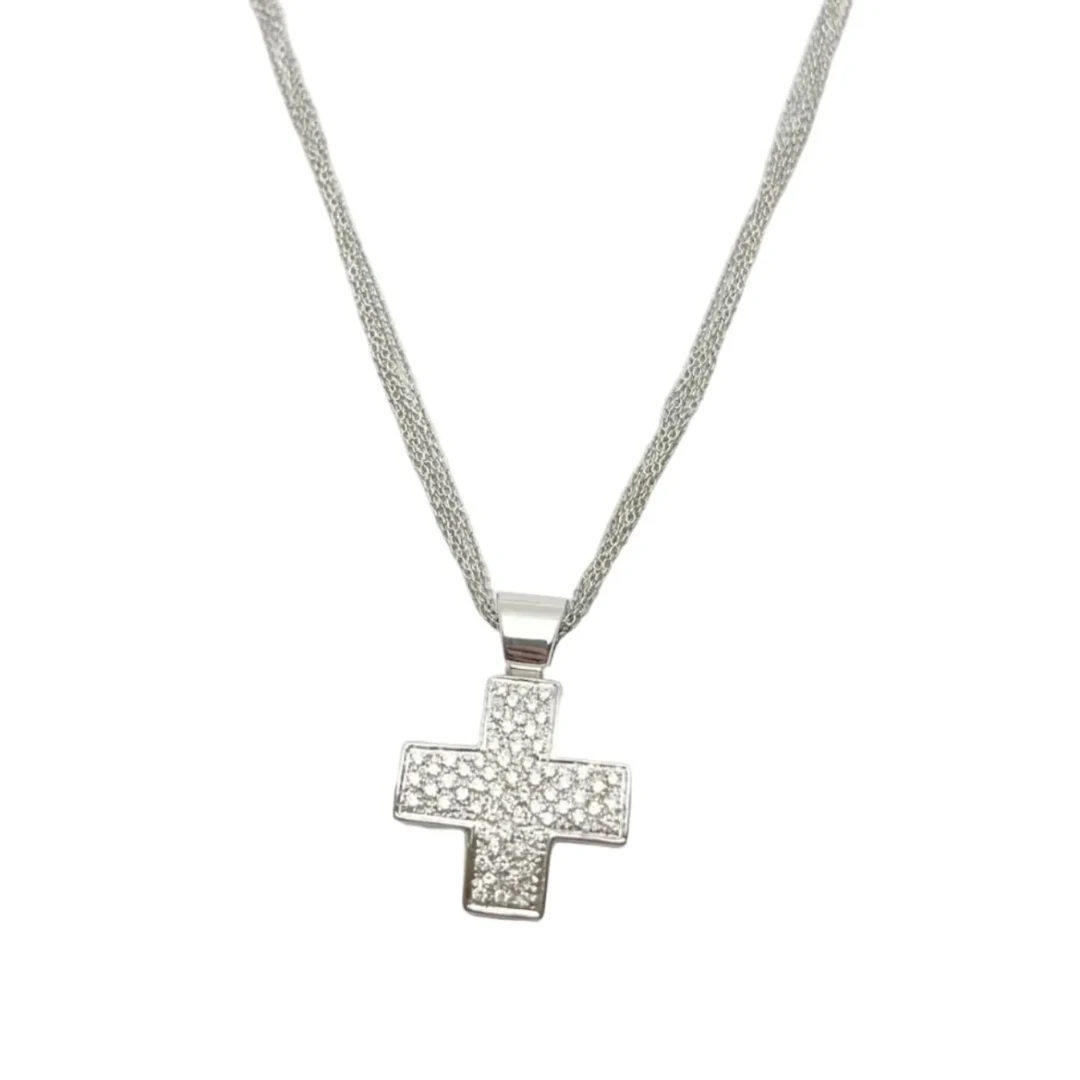 Necklace Pendant in white gold and diamonds