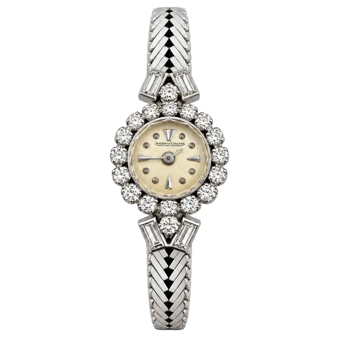 JAEGE-LECOULTRE watch in white gold and diamonds