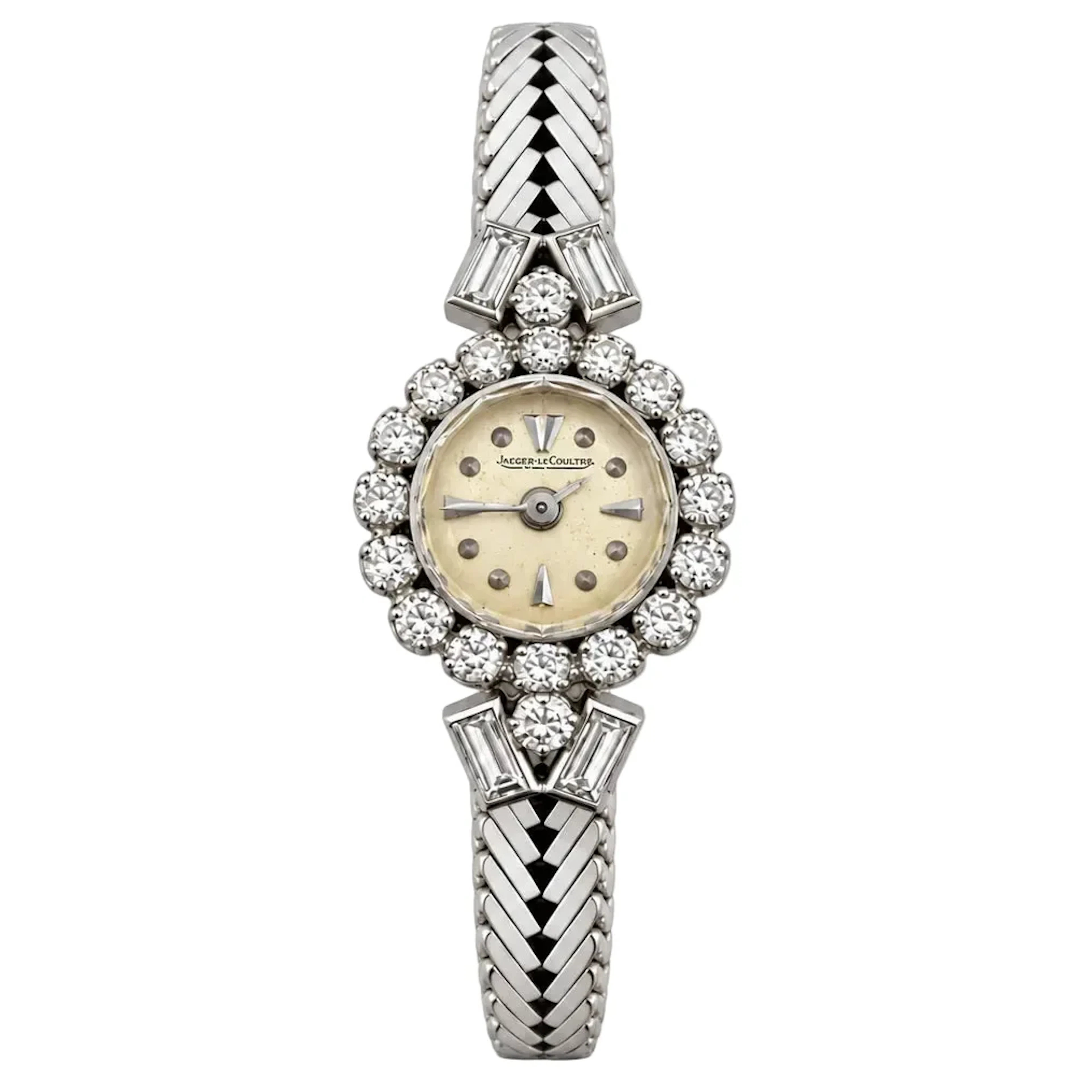 JAEGE-LECOULTRE watch in white gold and diamonds