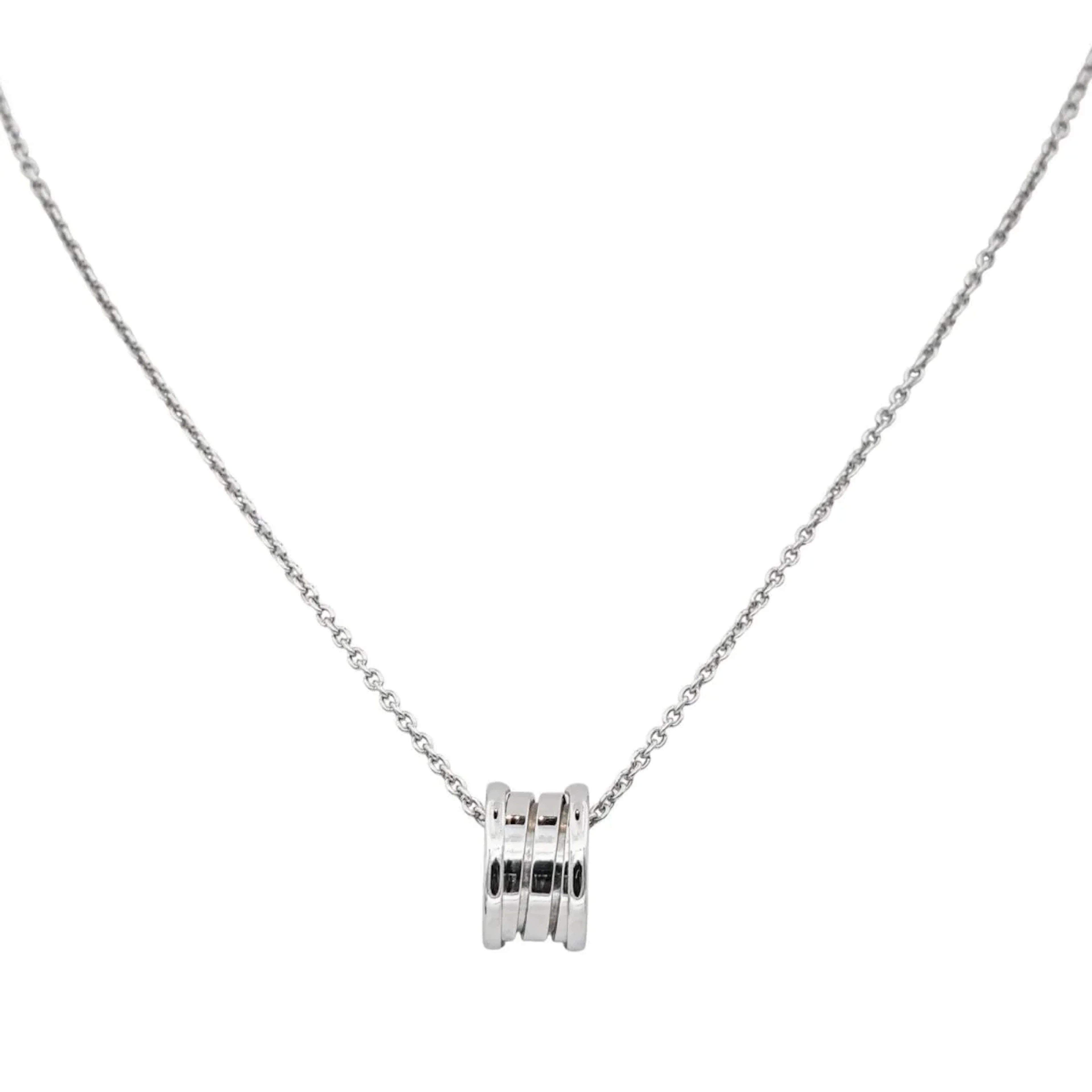 BULGARI "B.Zero 1" Pendant Necklace in White Gold
