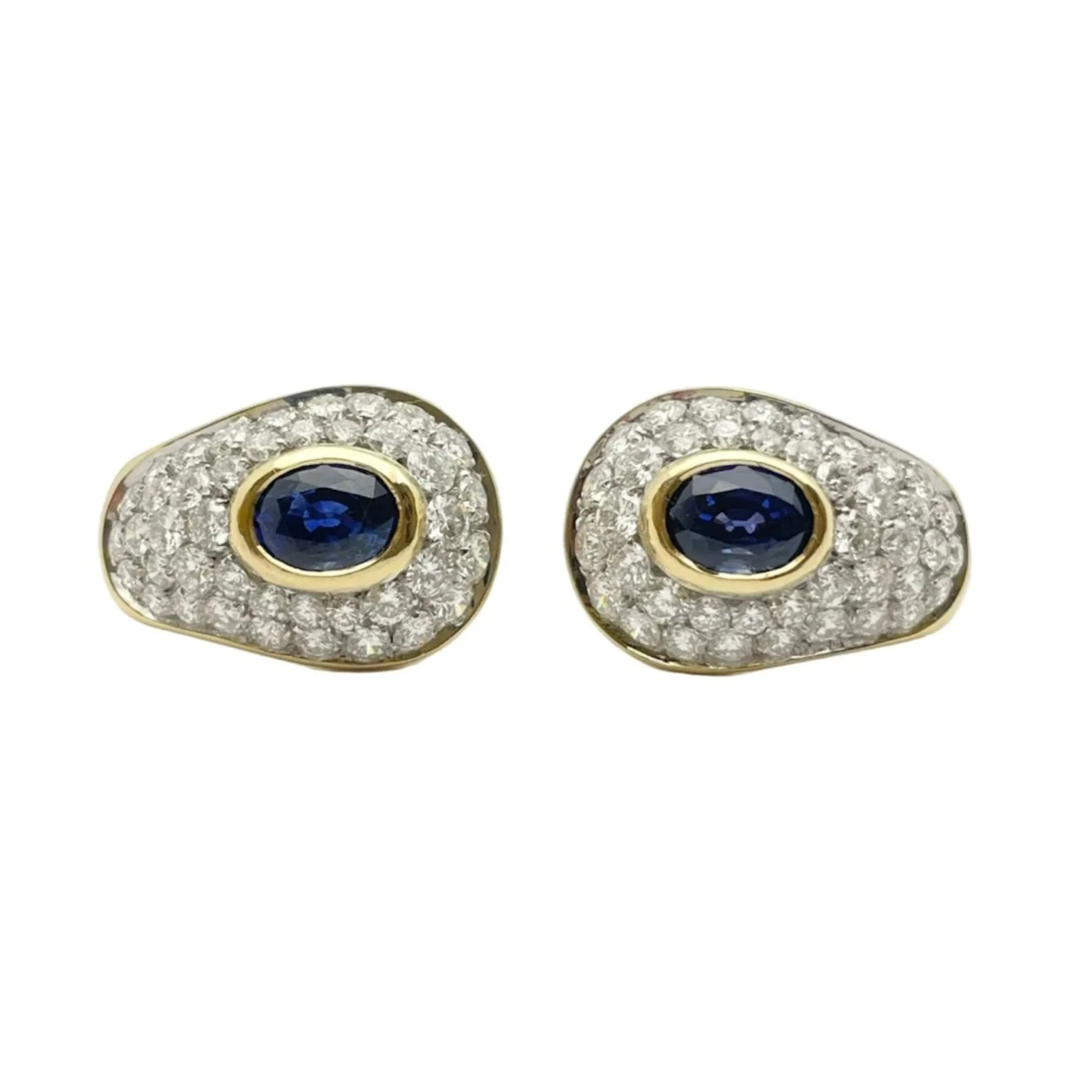 Earrings ORECCHINI Zaffiri in yellow gold and white