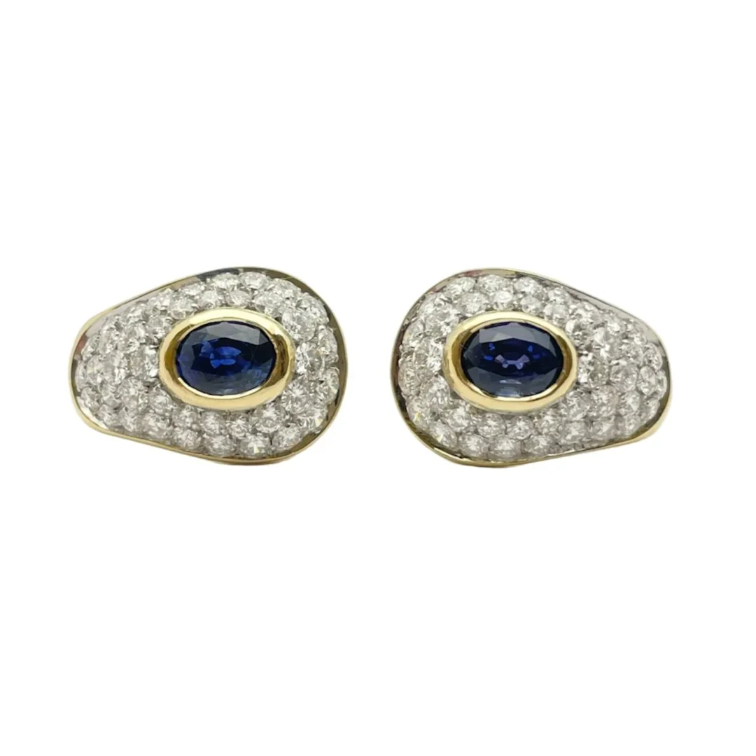Earrings ORECCHINI Zaffiri in yellow gold and white