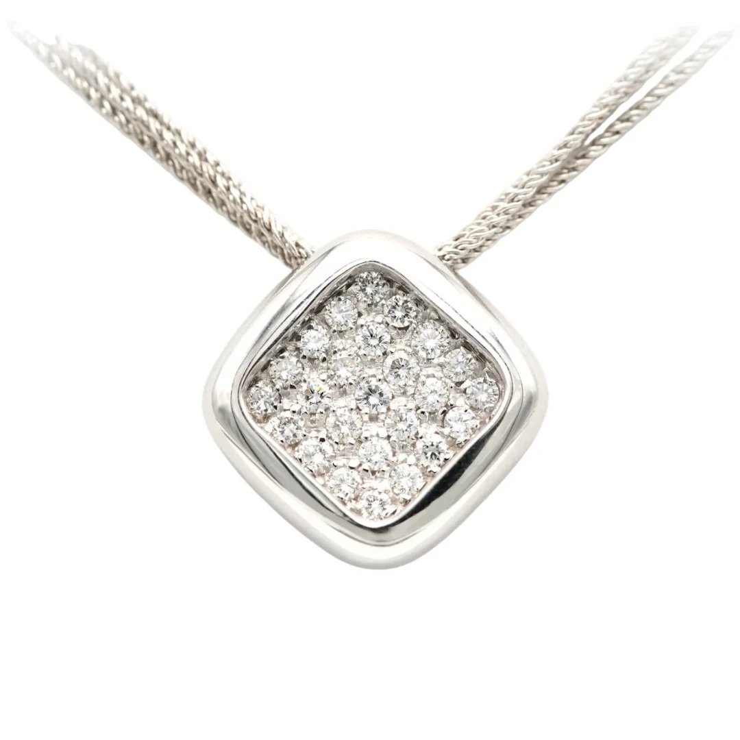 Necklace Pendant in White gold and Diamonds