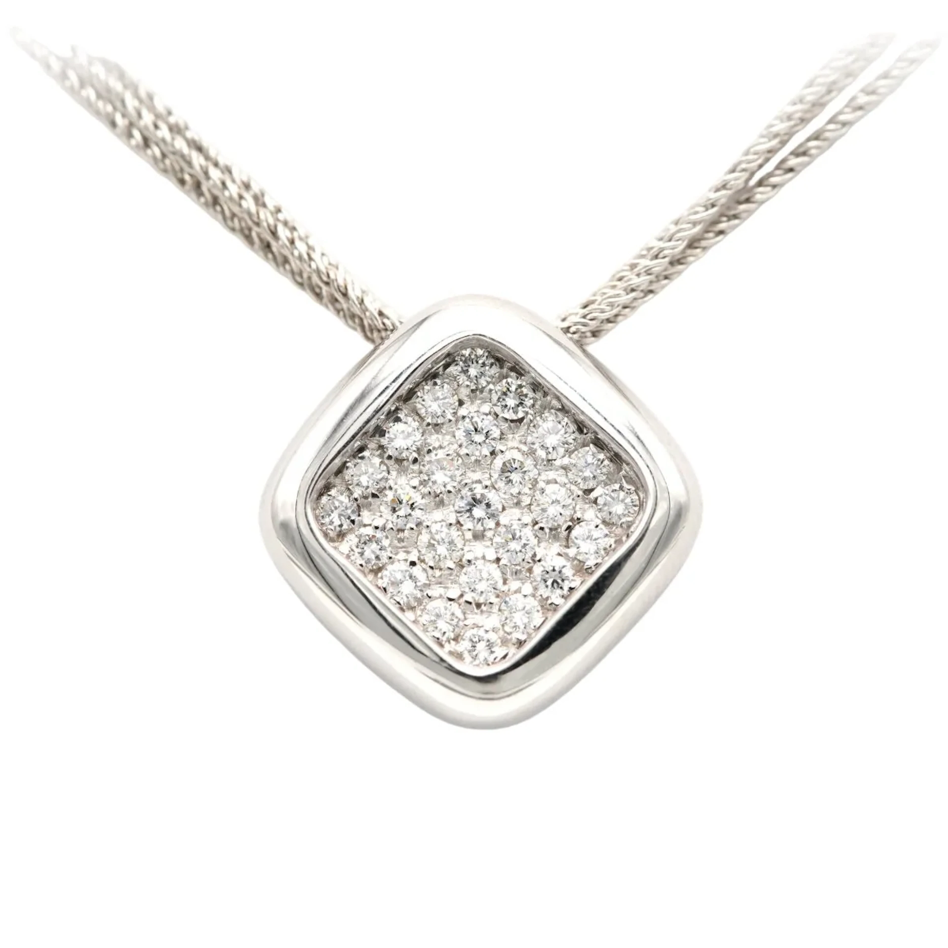 Necklace Pendant in White gold and Diamonds