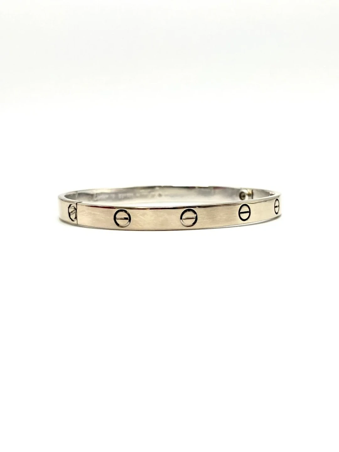CARTIER "Love Classique" White Gold Bangle Bracelet
