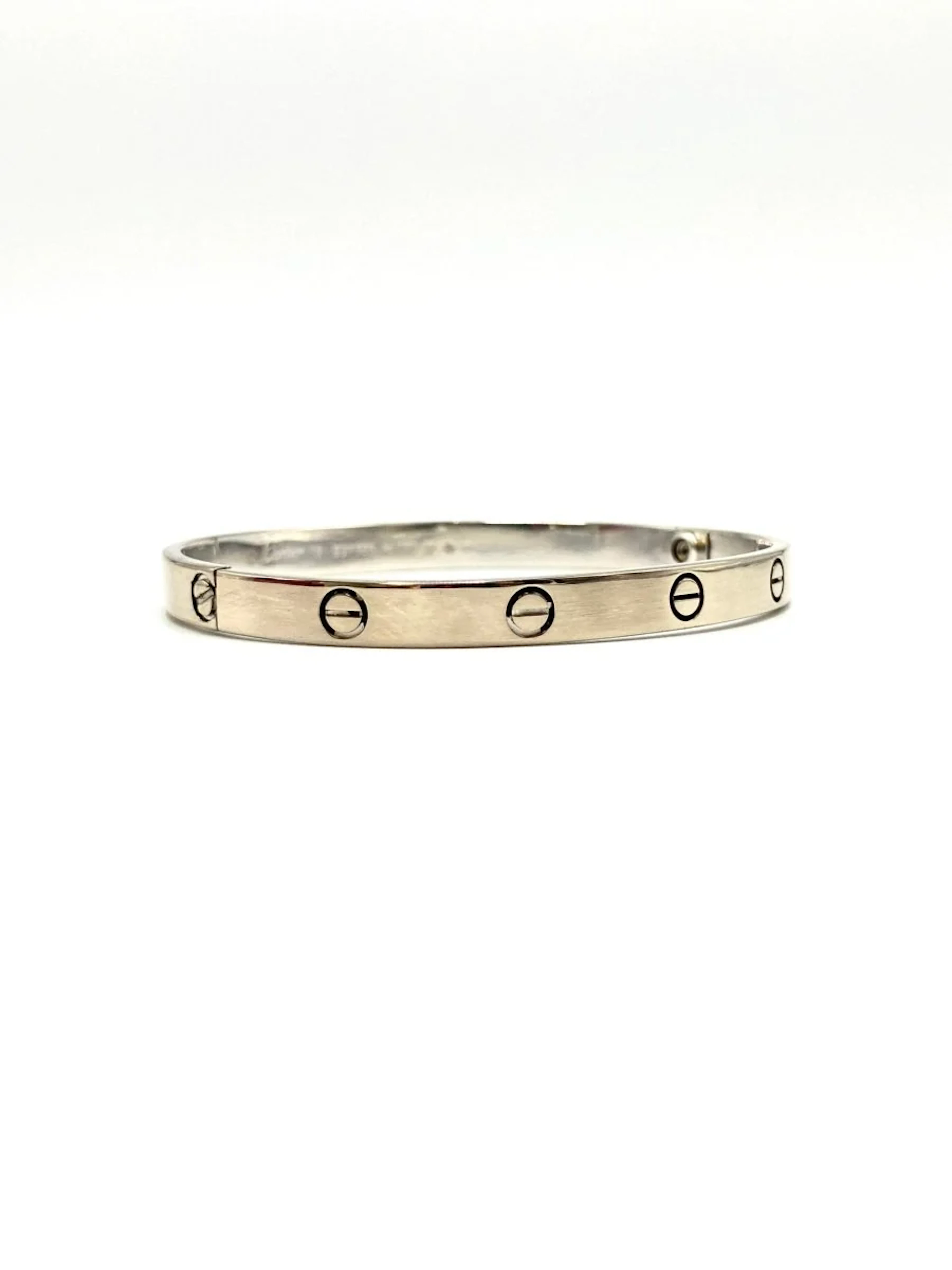 CARTIER "Love Classique" White Gold Bangle Bracelet