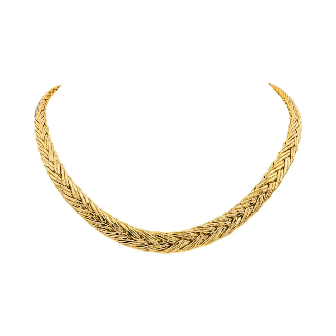 Necklace Mesh in yellow gold