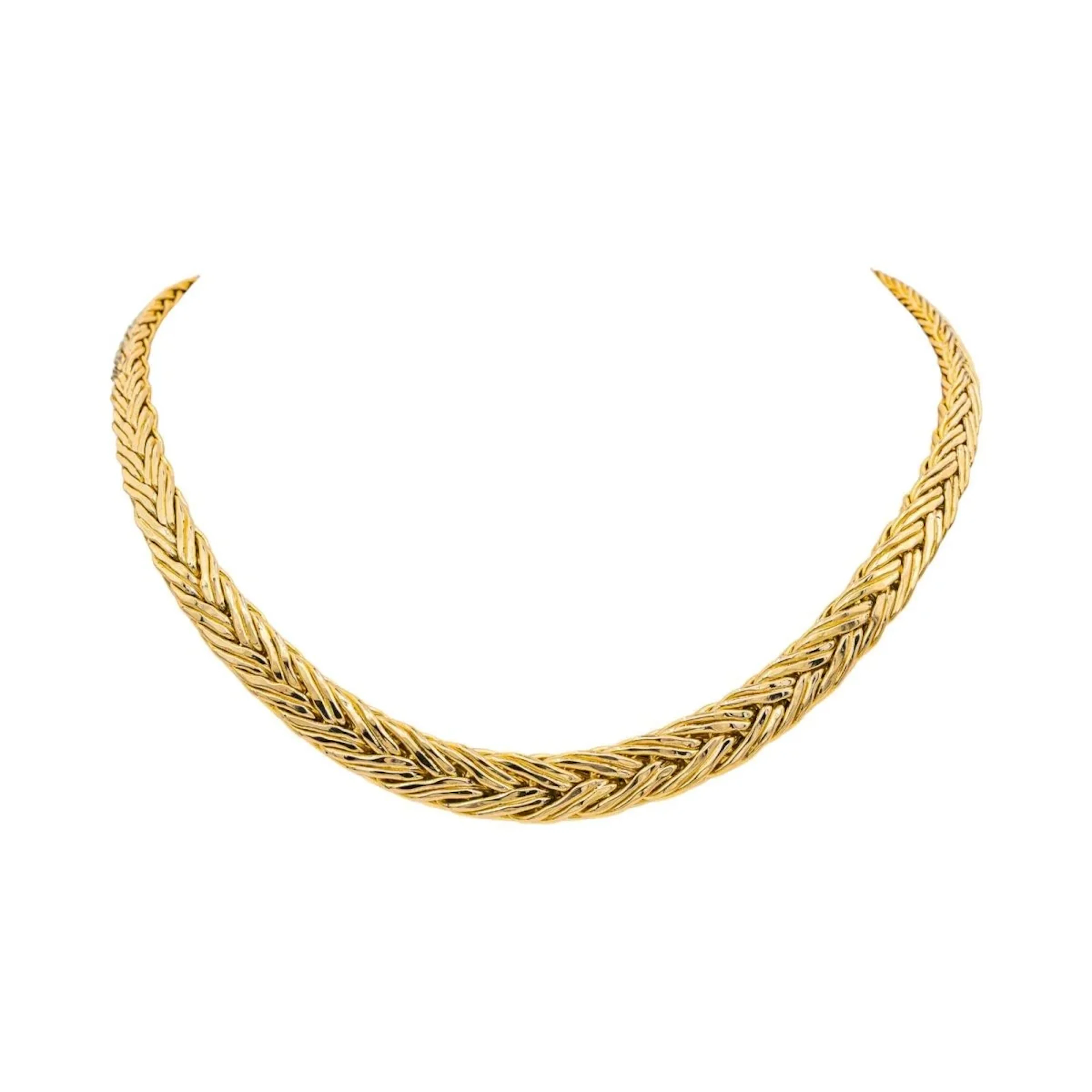 Necklace Mesh in yellow gold