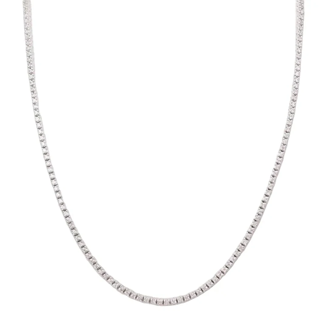Rivière necklace in white gold and diamonds