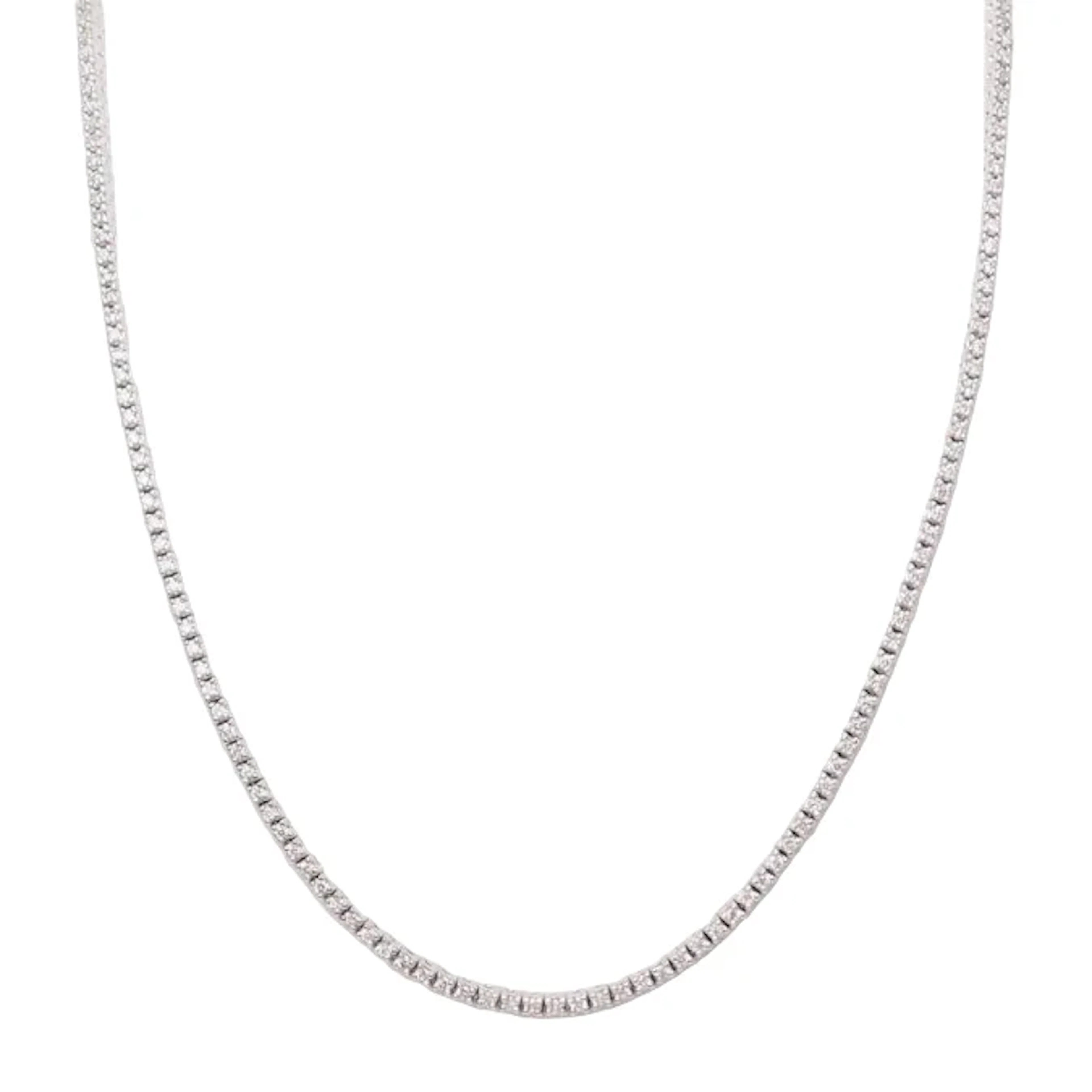 Rivière necklace in white gold and diamonds