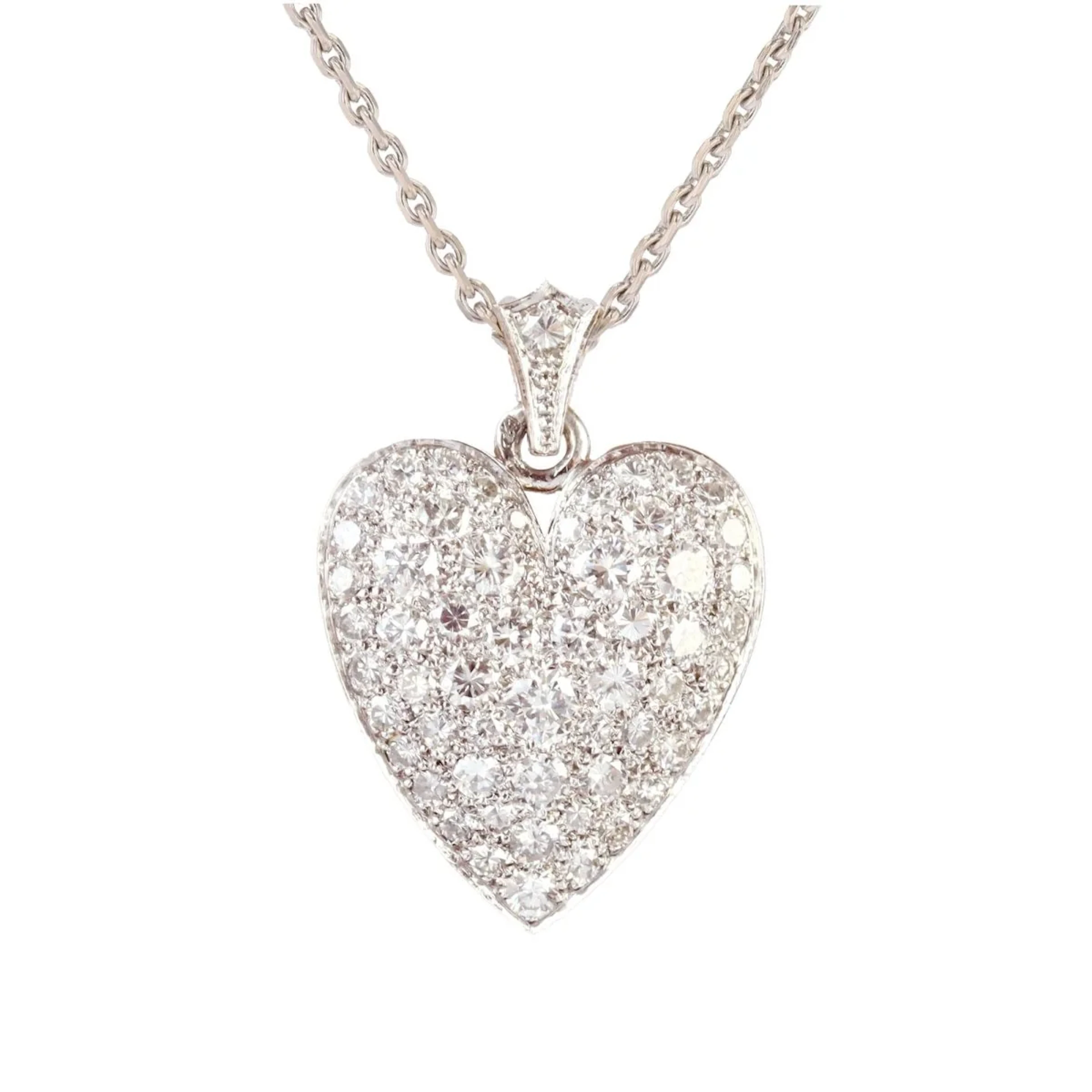 Necklace Pendant in white gold and diamonds