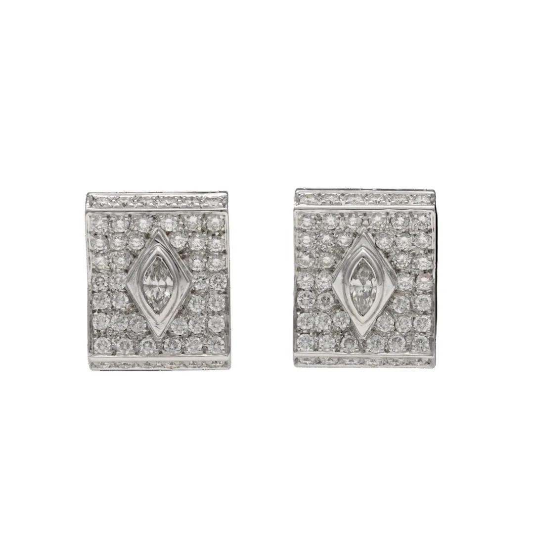 Clips earrings in White gold and Diamonds