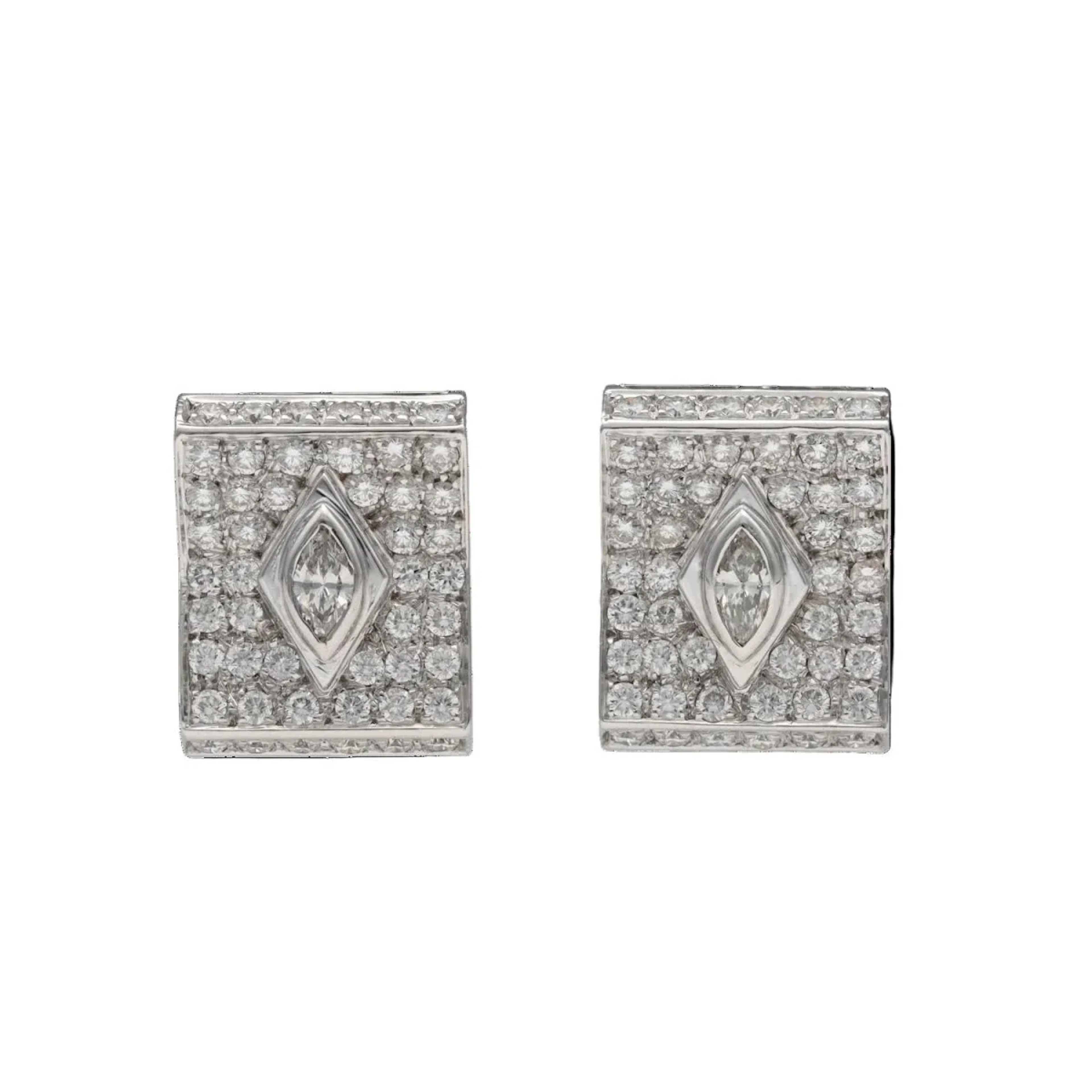 Clips earrings in White gold and Diamonds