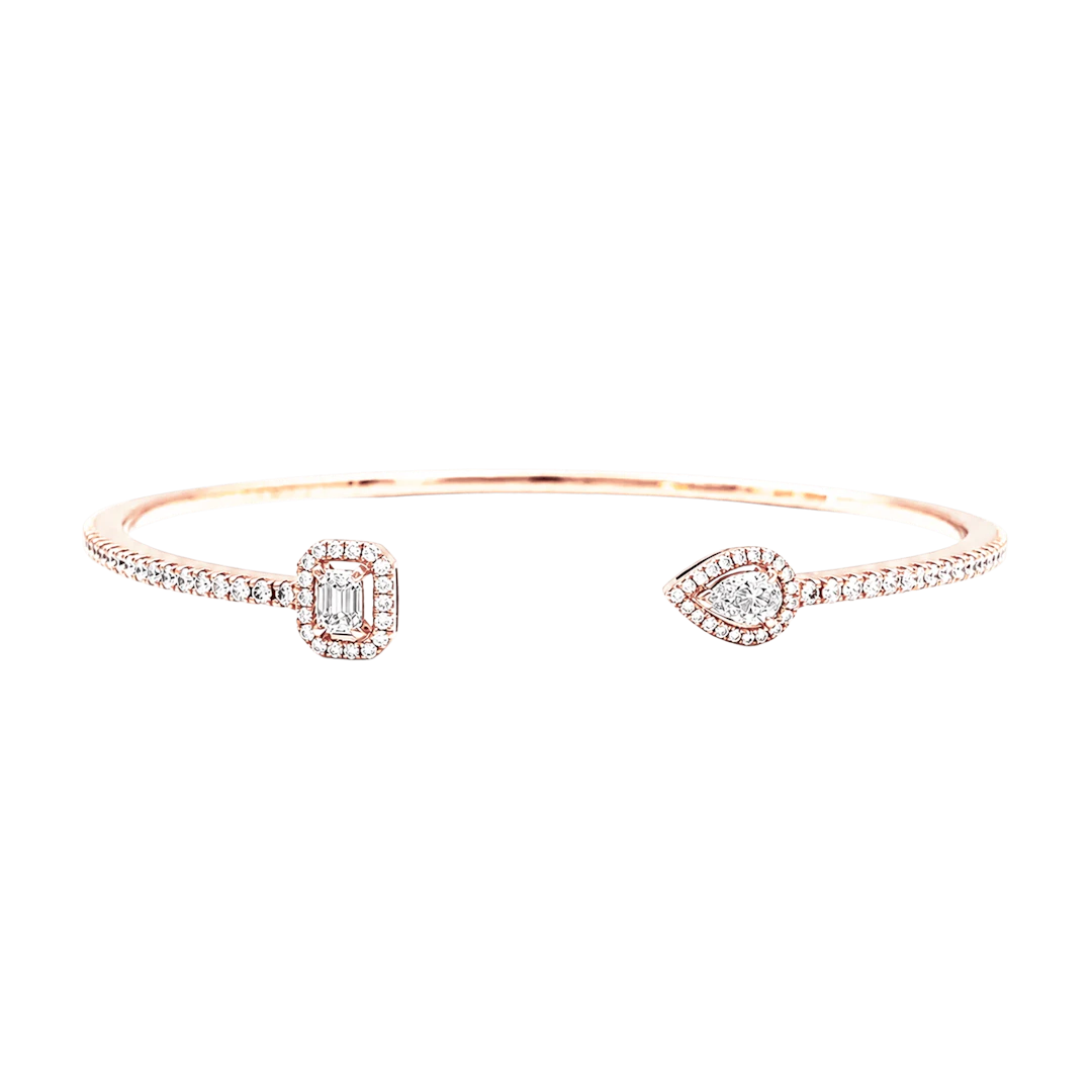 Bracelet Jonc MESSIKA "My Twin Pavé" PM en or rose et diamants