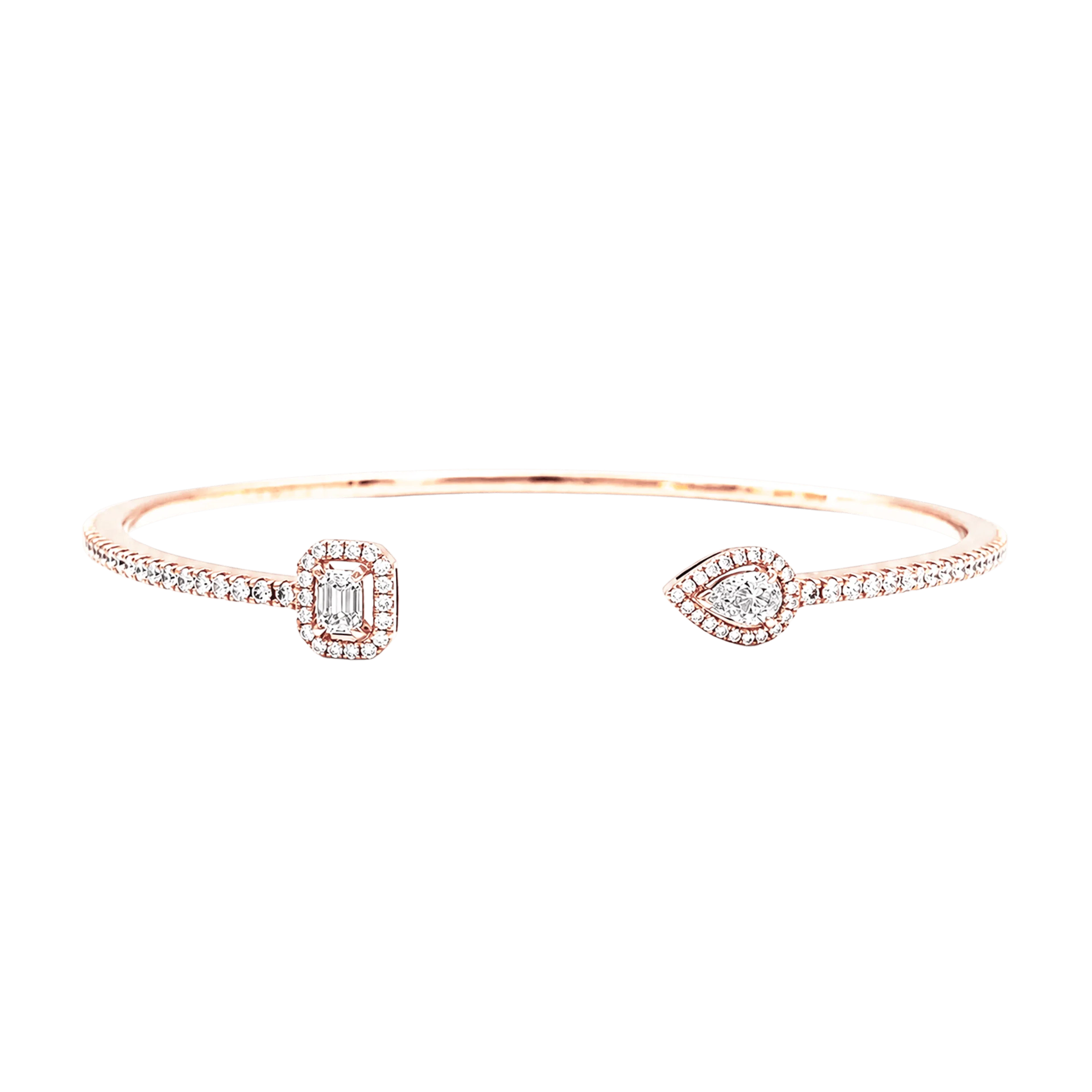 Bracelet Jonc MESSIKA "My Twin Pavé" PM en or rose et diamants