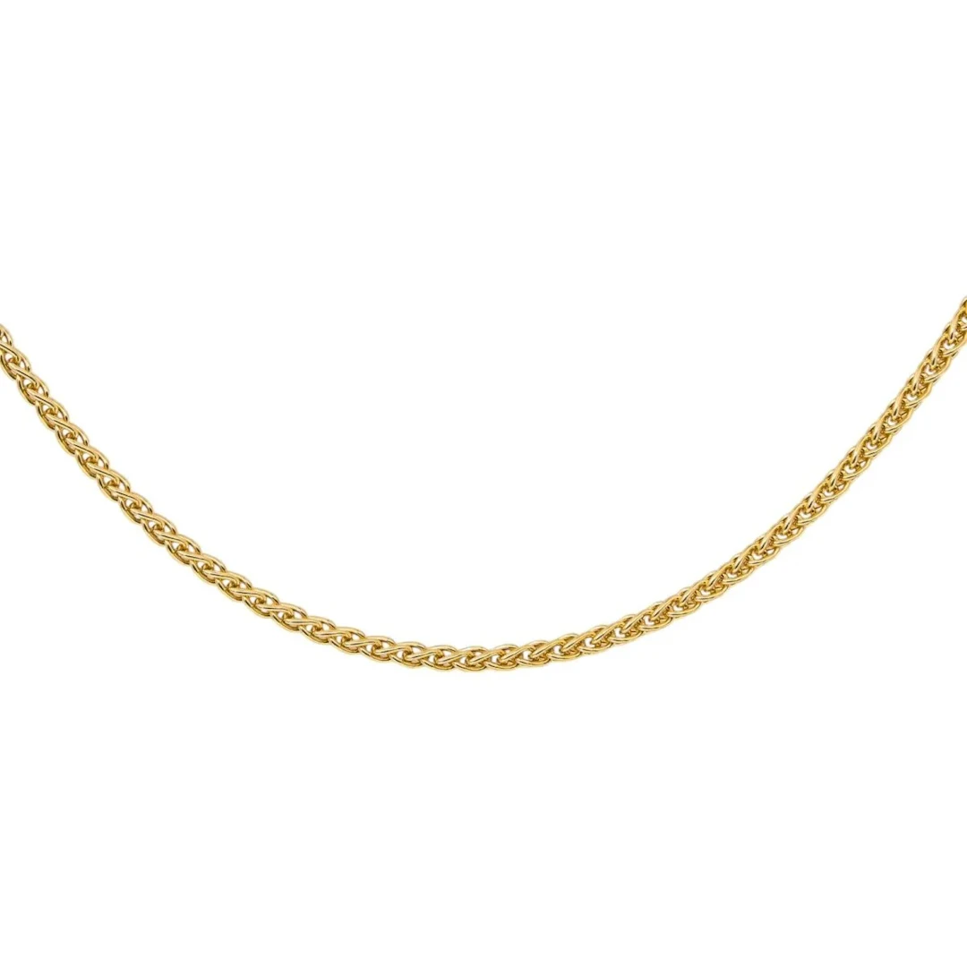 Yellow Gold Braided Link Necklace