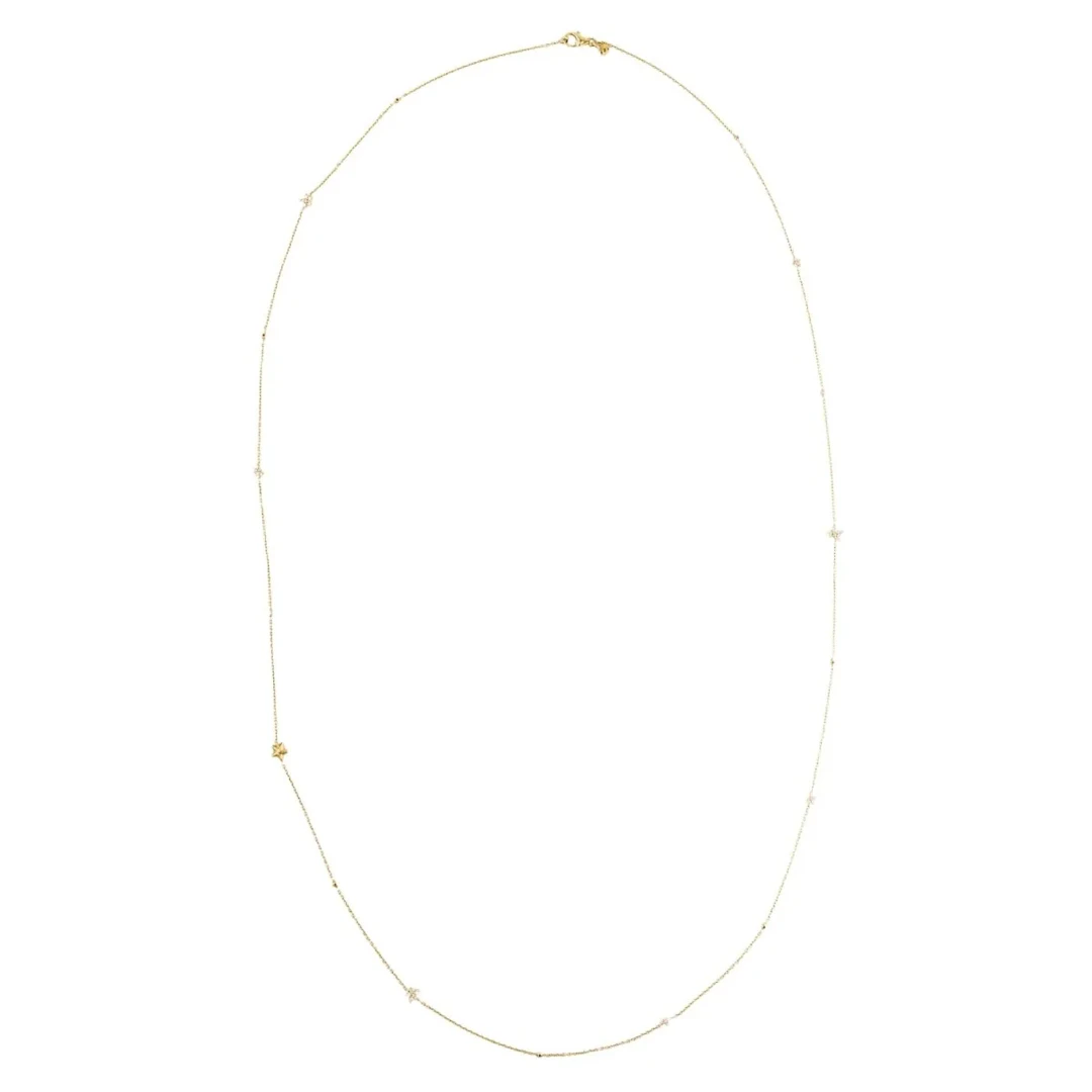 OLE LYNGGAARD "Shooting Stars" Necklace in Yellow Gold and Diamonds