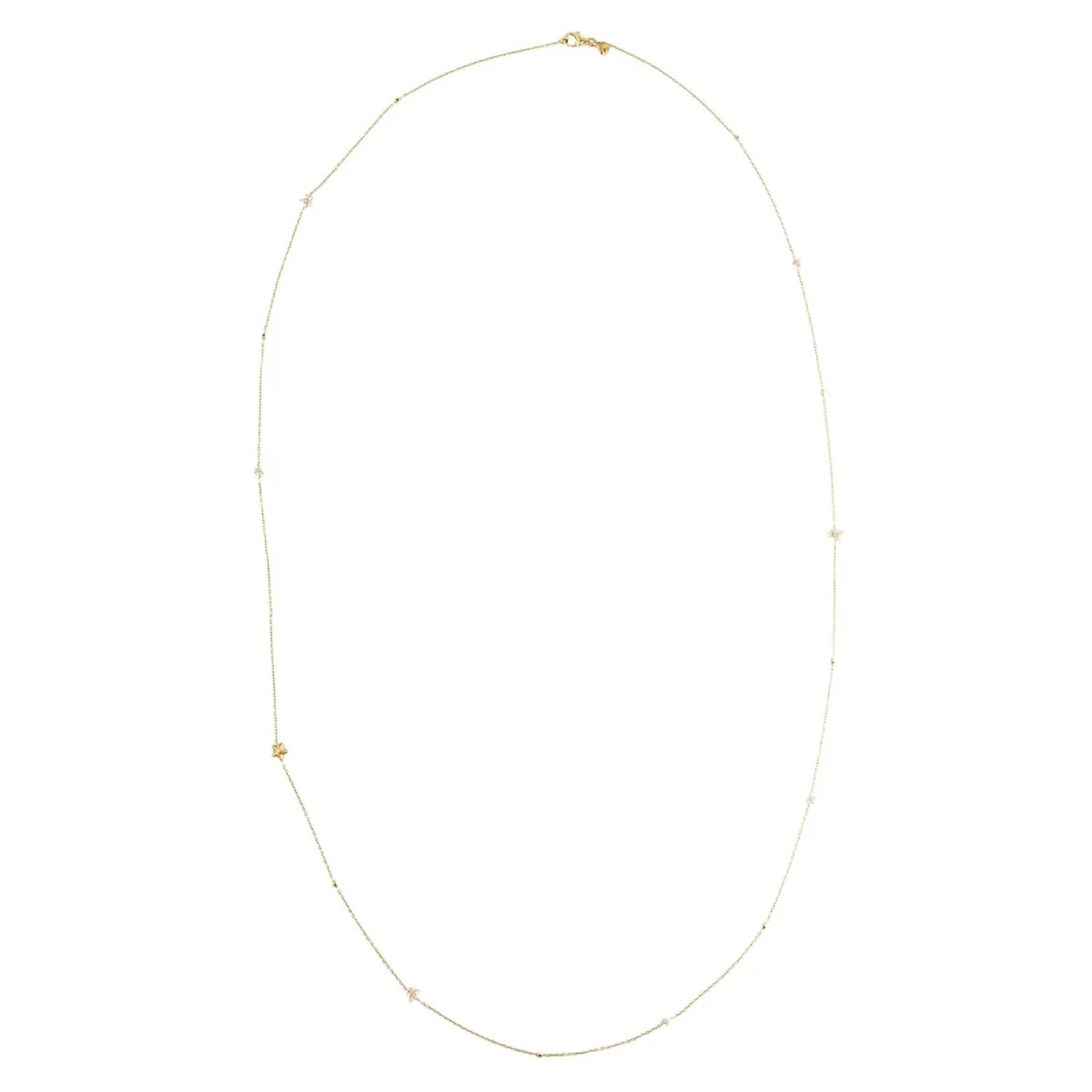 OLE LYNGGAARD "Shooting Stars" Necklace in Yellow Gold and Diamonds