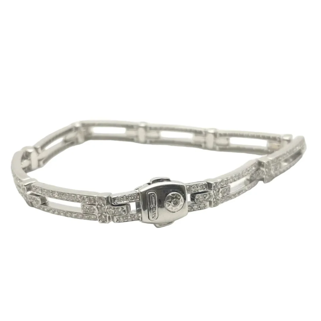 CHIMENTO Link Bracelet in White Gold and Diamonds