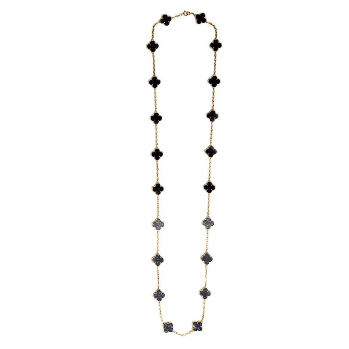Collier VAN CLEEF & ARPELS "Vintage Alhambra" en or jaune et lapis-lazuli