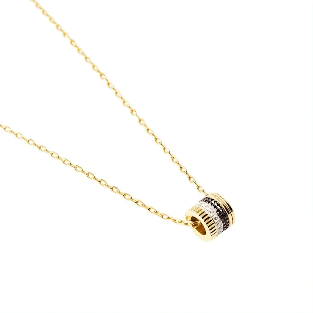 BOUCHERON "Quatre" Pendant Necklace in yellow gold, rose gold, white