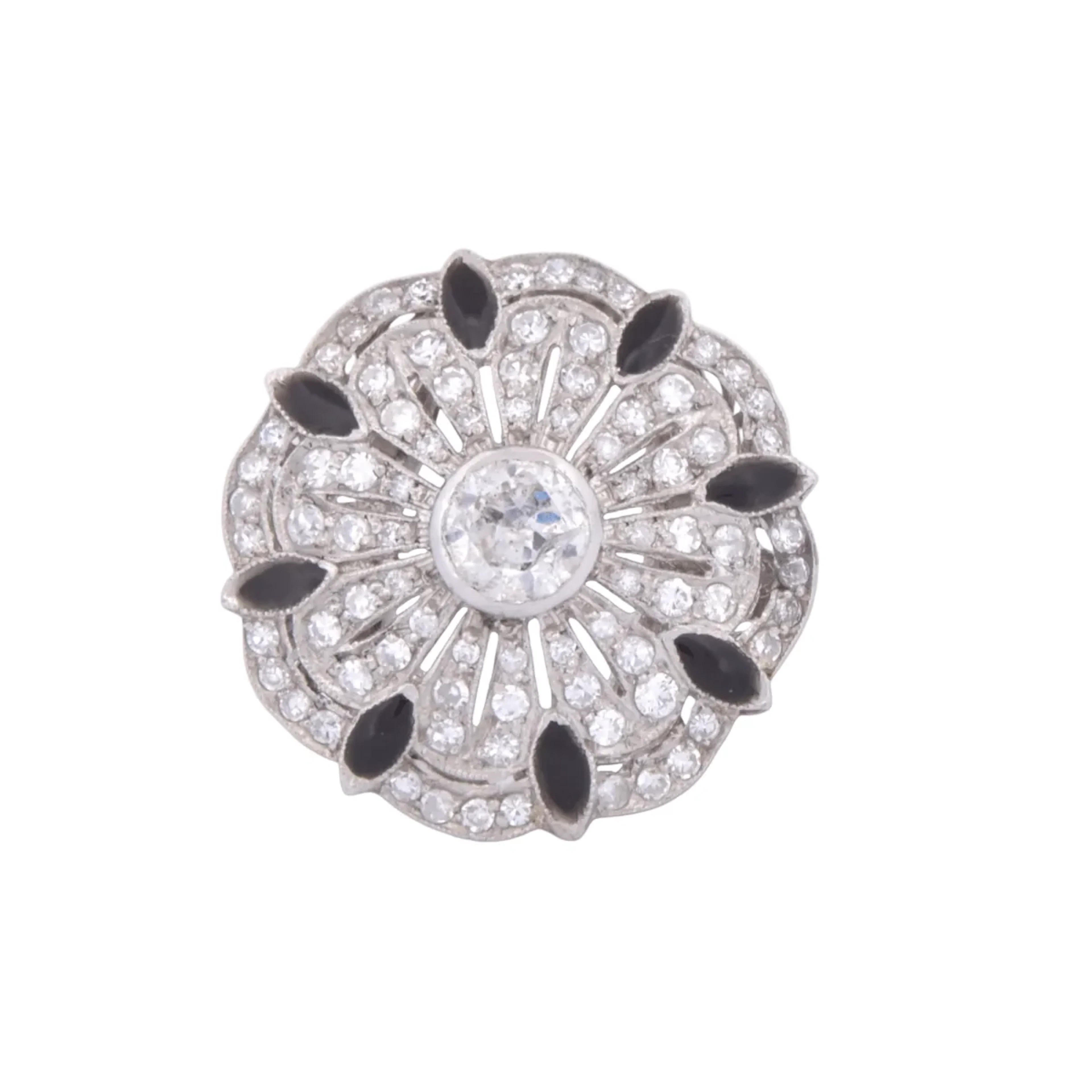 Ring Marguerite in paltinium and diamonds