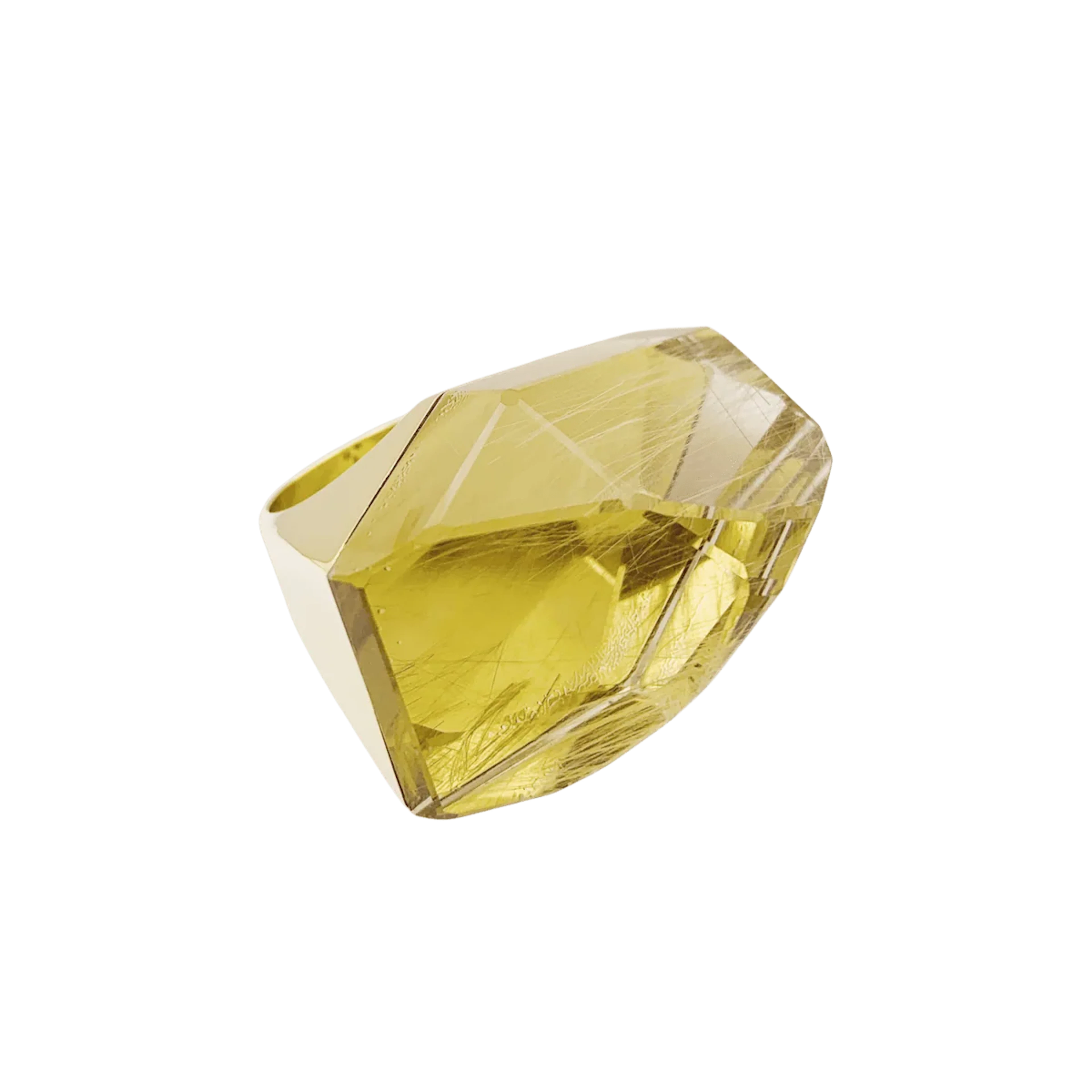 Bague H.STERN Temptation rock en or jaune et quartz rutile