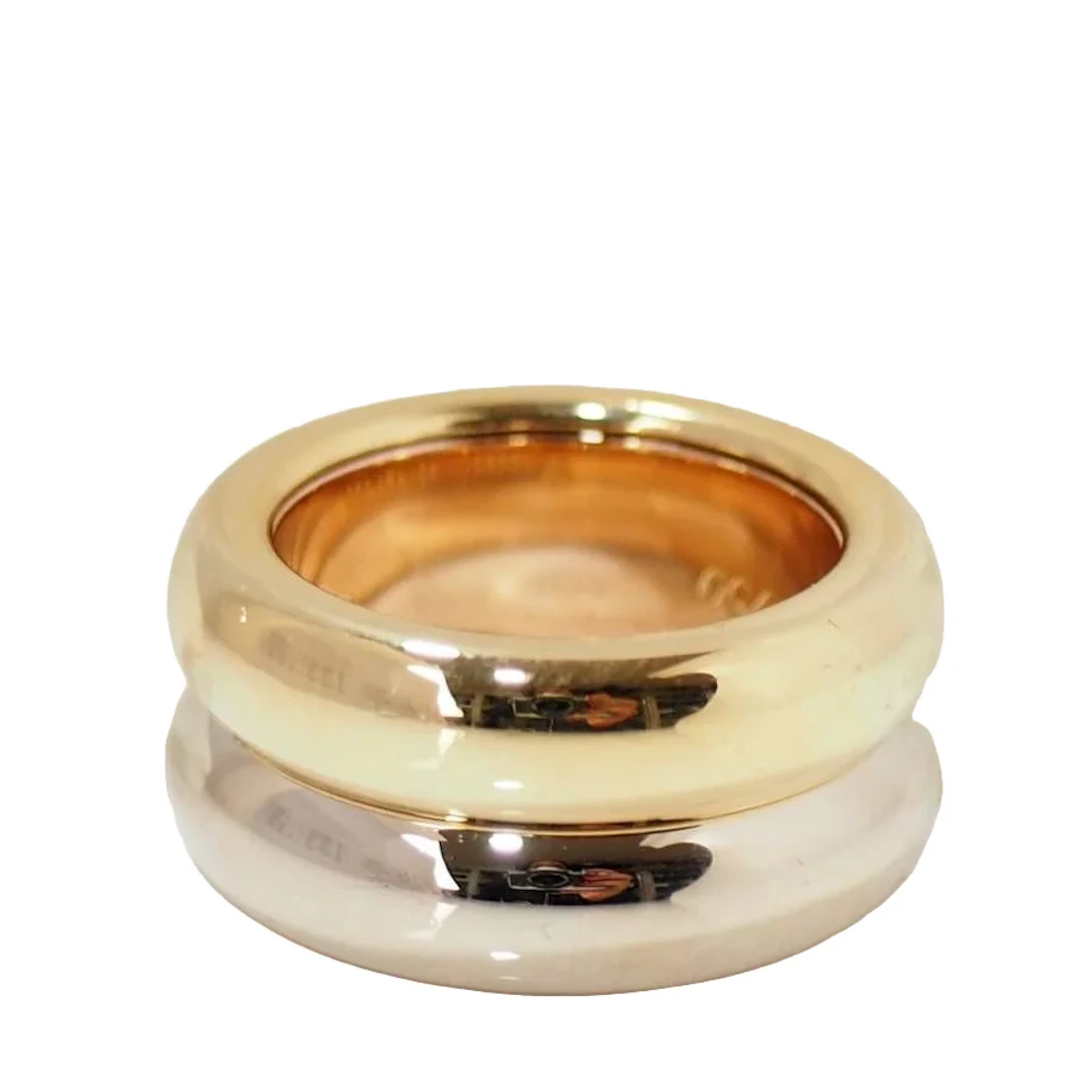 POIRAY "Symbol" bangle ring in yellow gold, white gold and rose gold