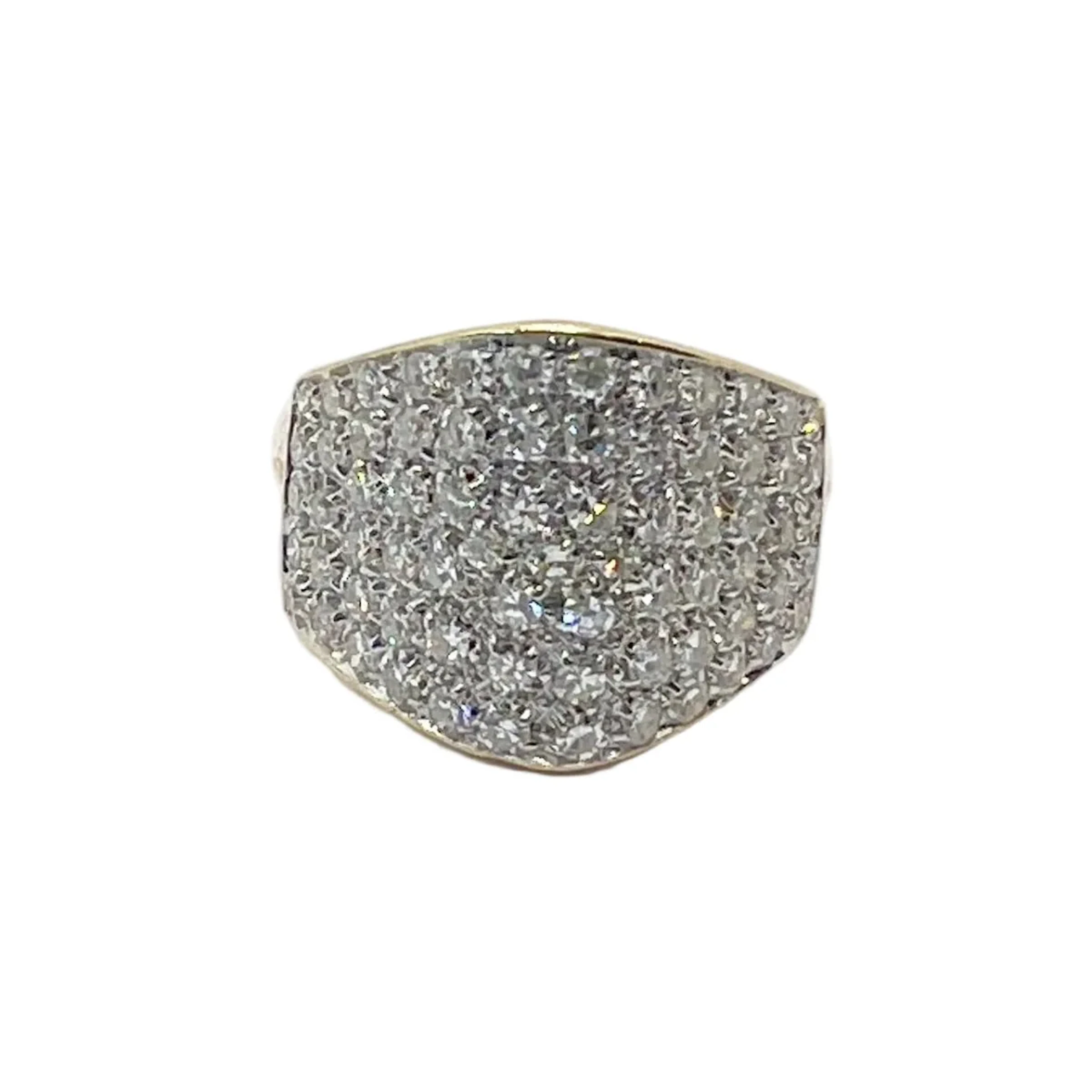 Yellow Gold Diamond Pave Ring
