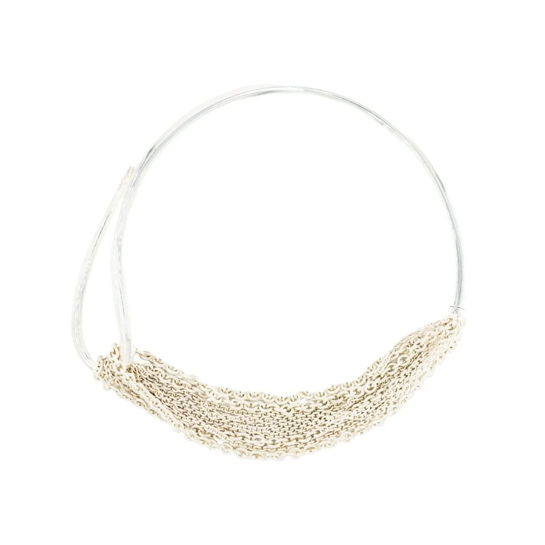 HERMÈS "Licol" Silver Necklace