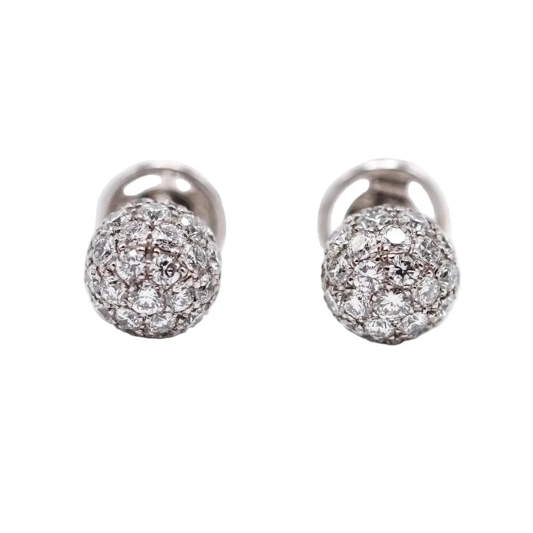 Earrings Nails in white gold and diamonds