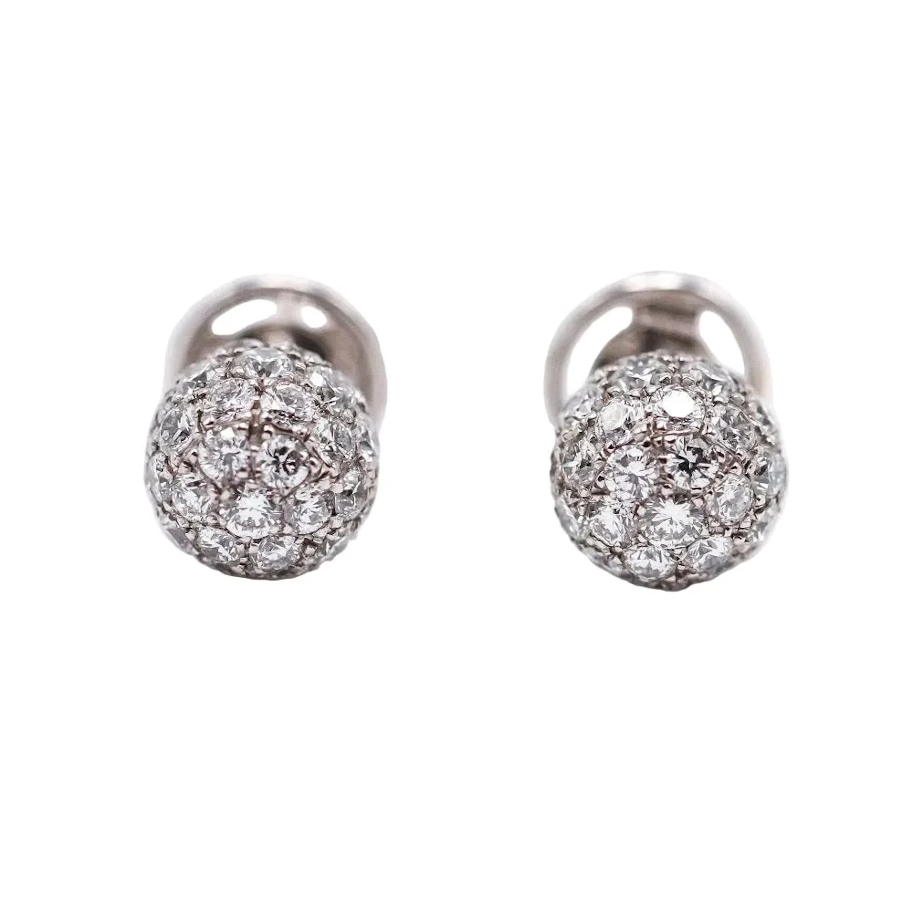 Earrings Nails in white gold and diamonds