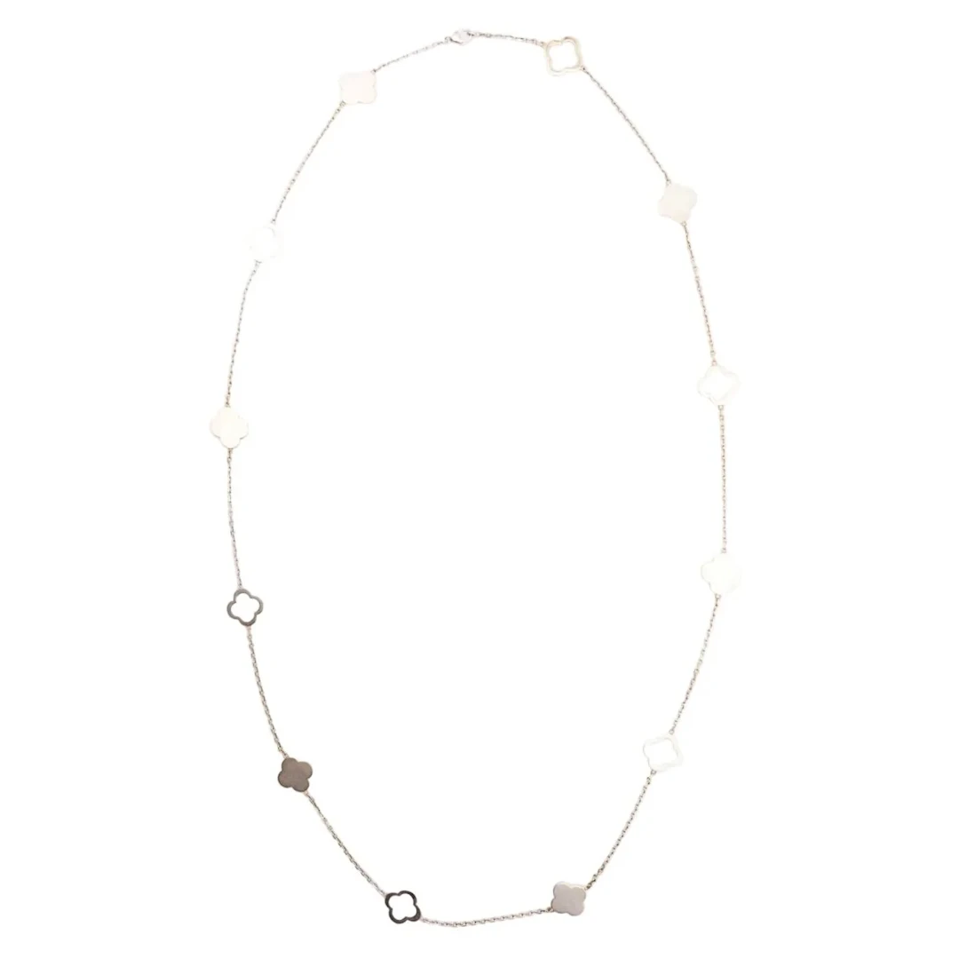 White Gold Long Necklace