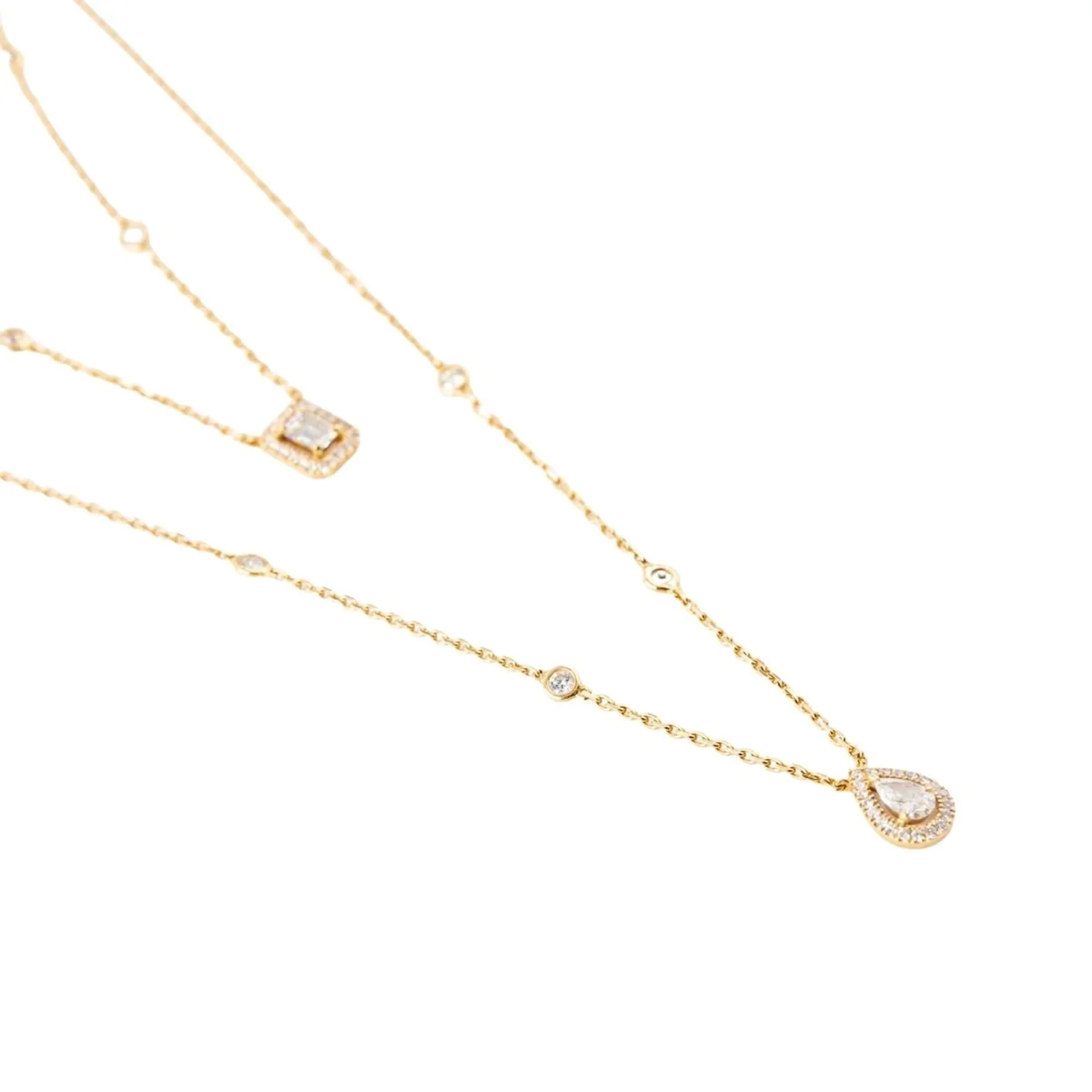 MESSIKA "My Twin" PM Double-Strand Necklace in rose gold and diamonds