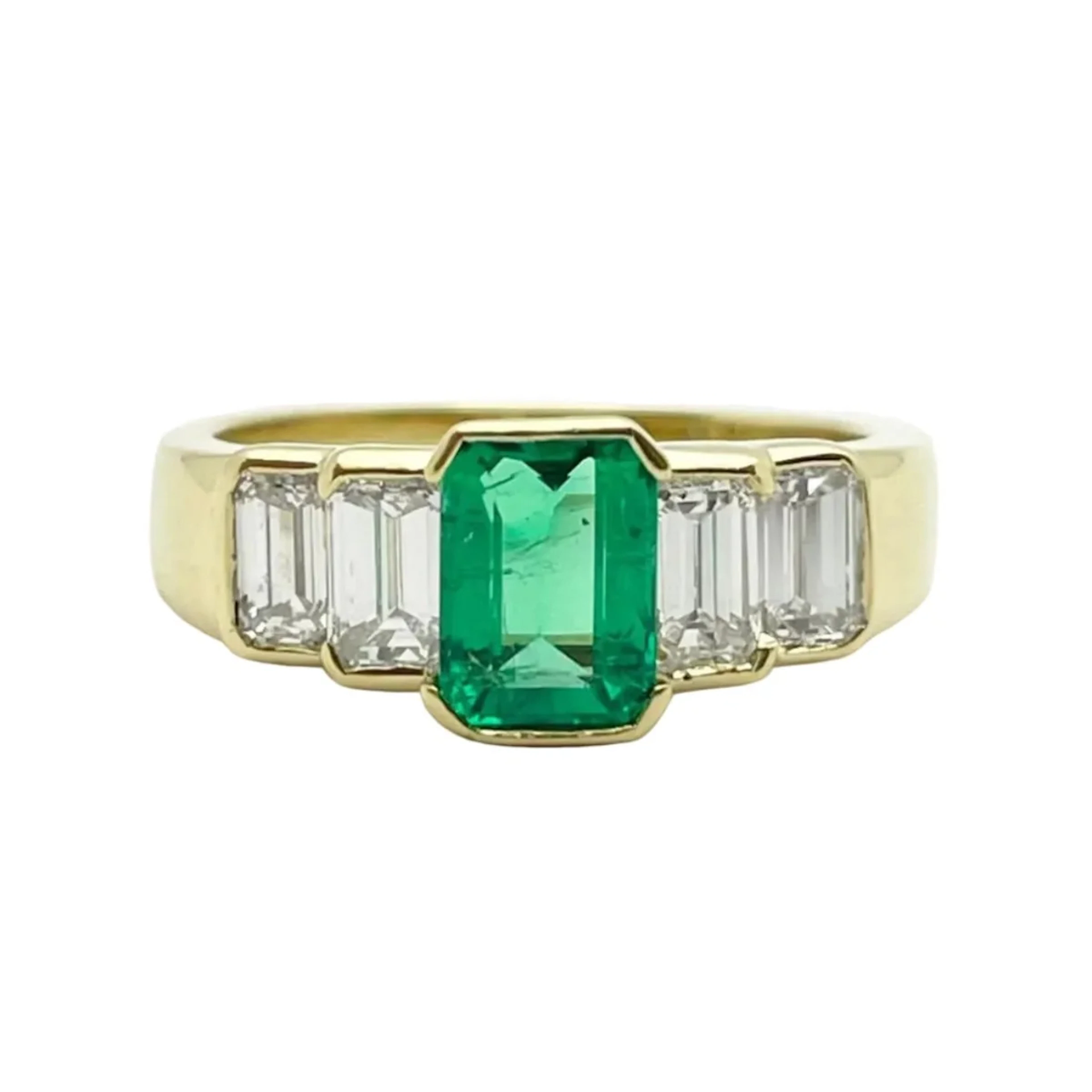 DAMIANI ring in yellow gold, emerald and diamonds
