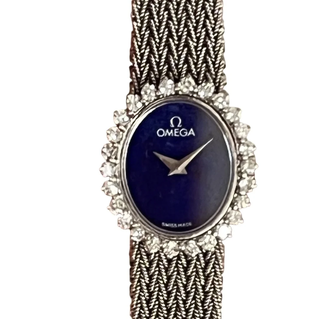 Watch OMEGA in white gold, lapis lazuli and diamonds