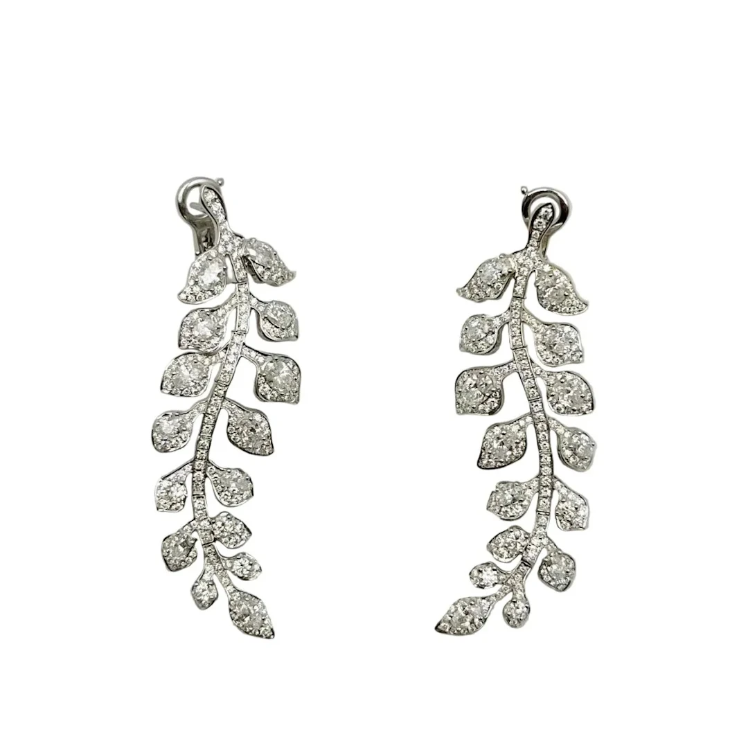 White gold and Diamond Drop earrings