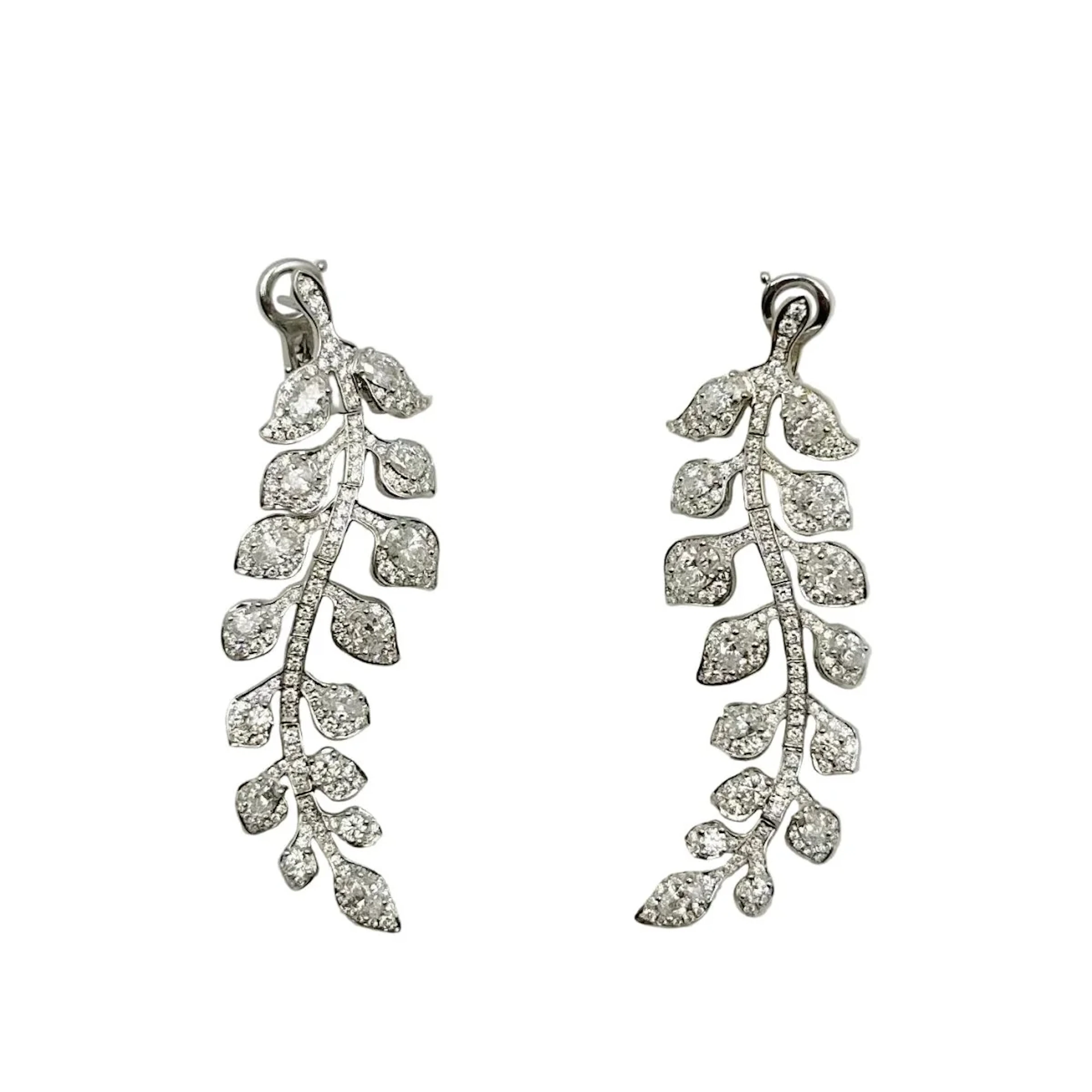 White gold and Diamond Drop earrings