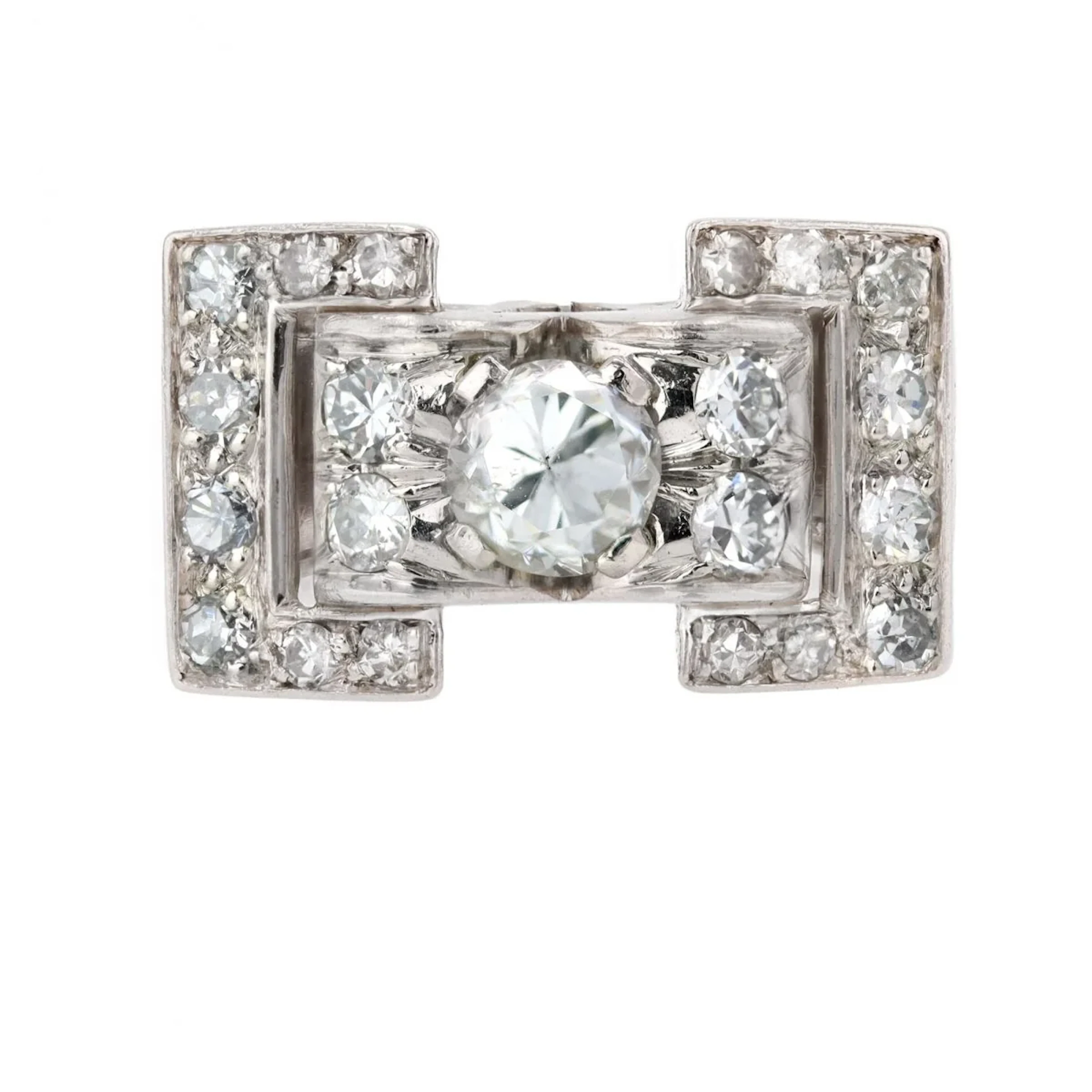 Platinum and Diamonds Signet ring