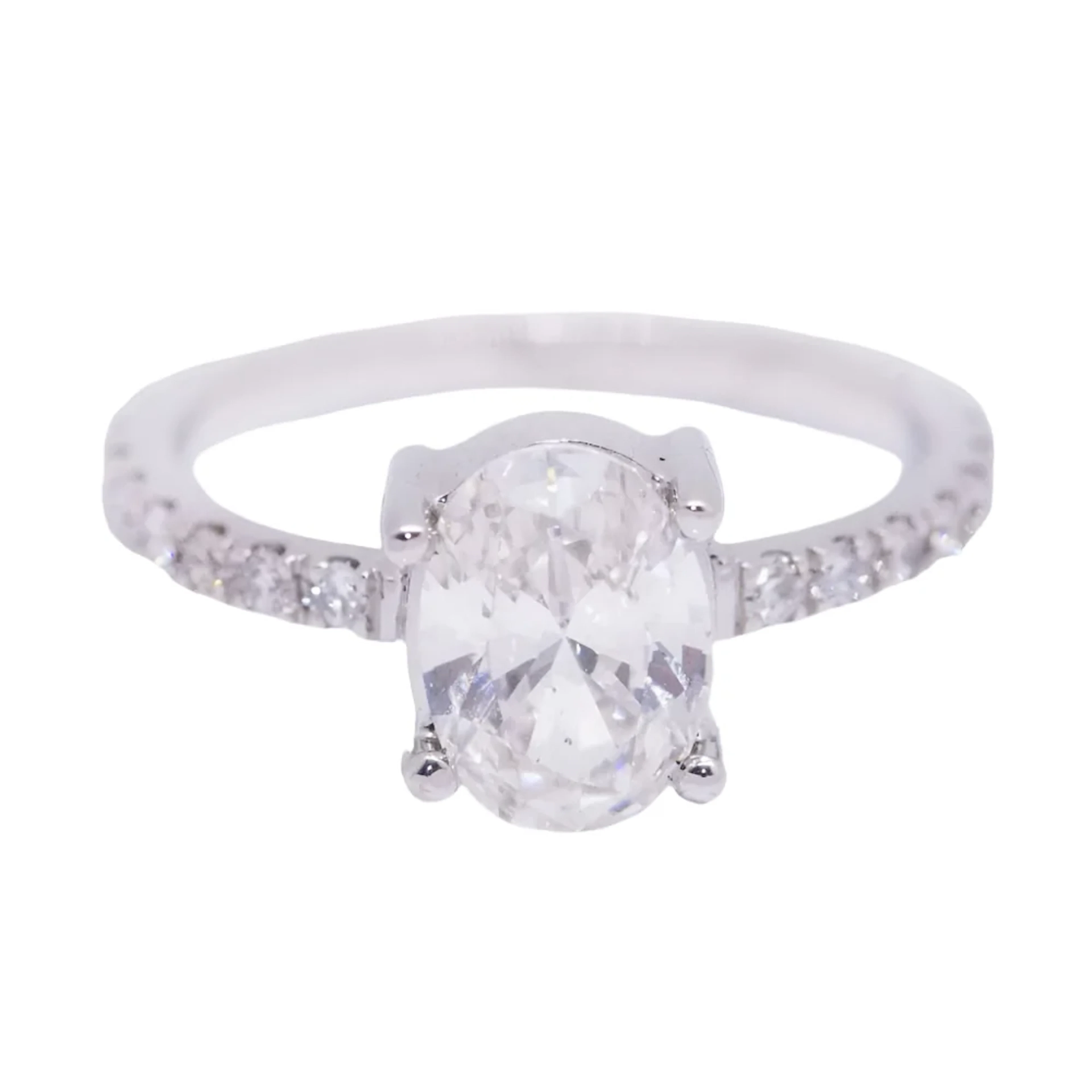 Ring solitary engagement with diamond