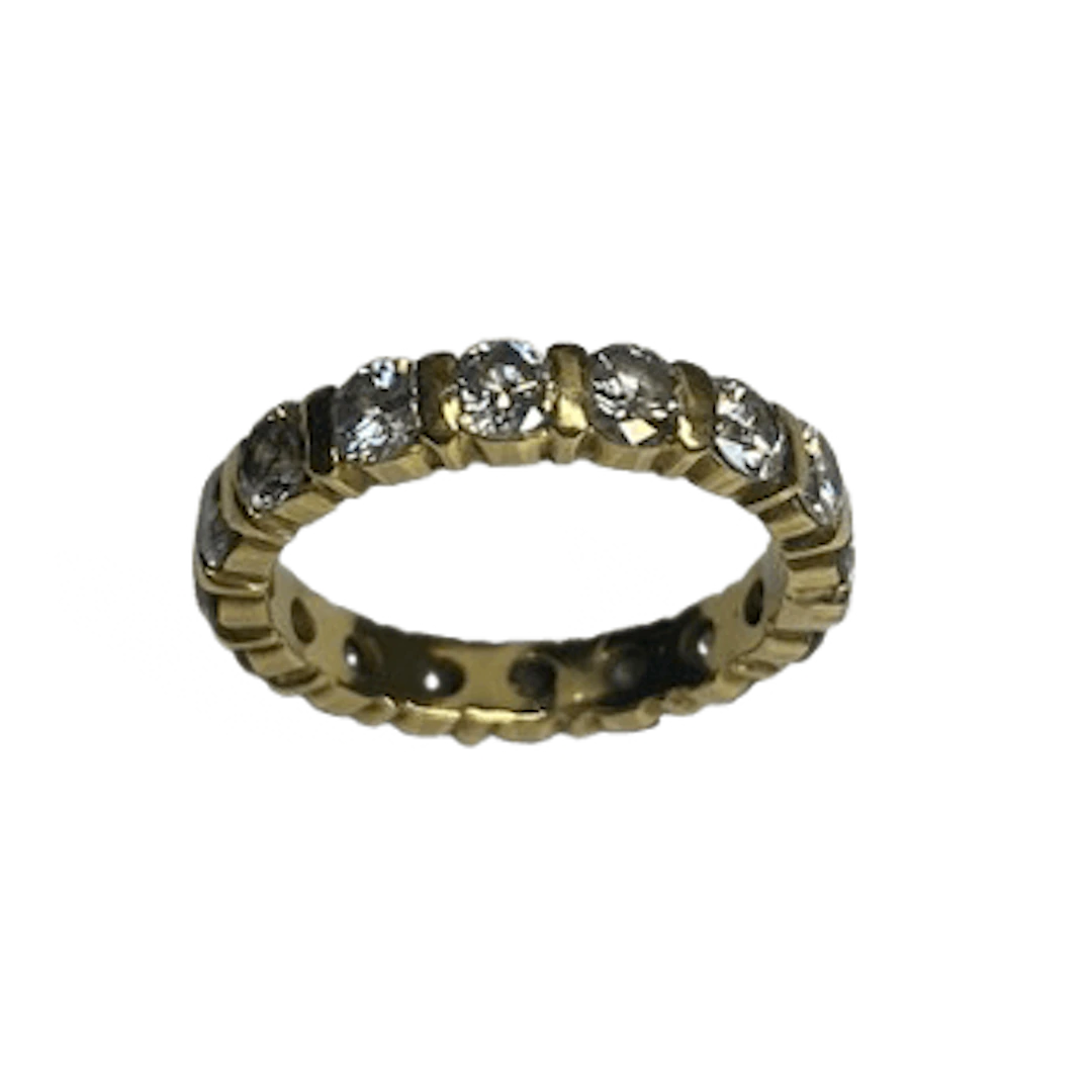 Yellow Gold and Diamond Wedding Band