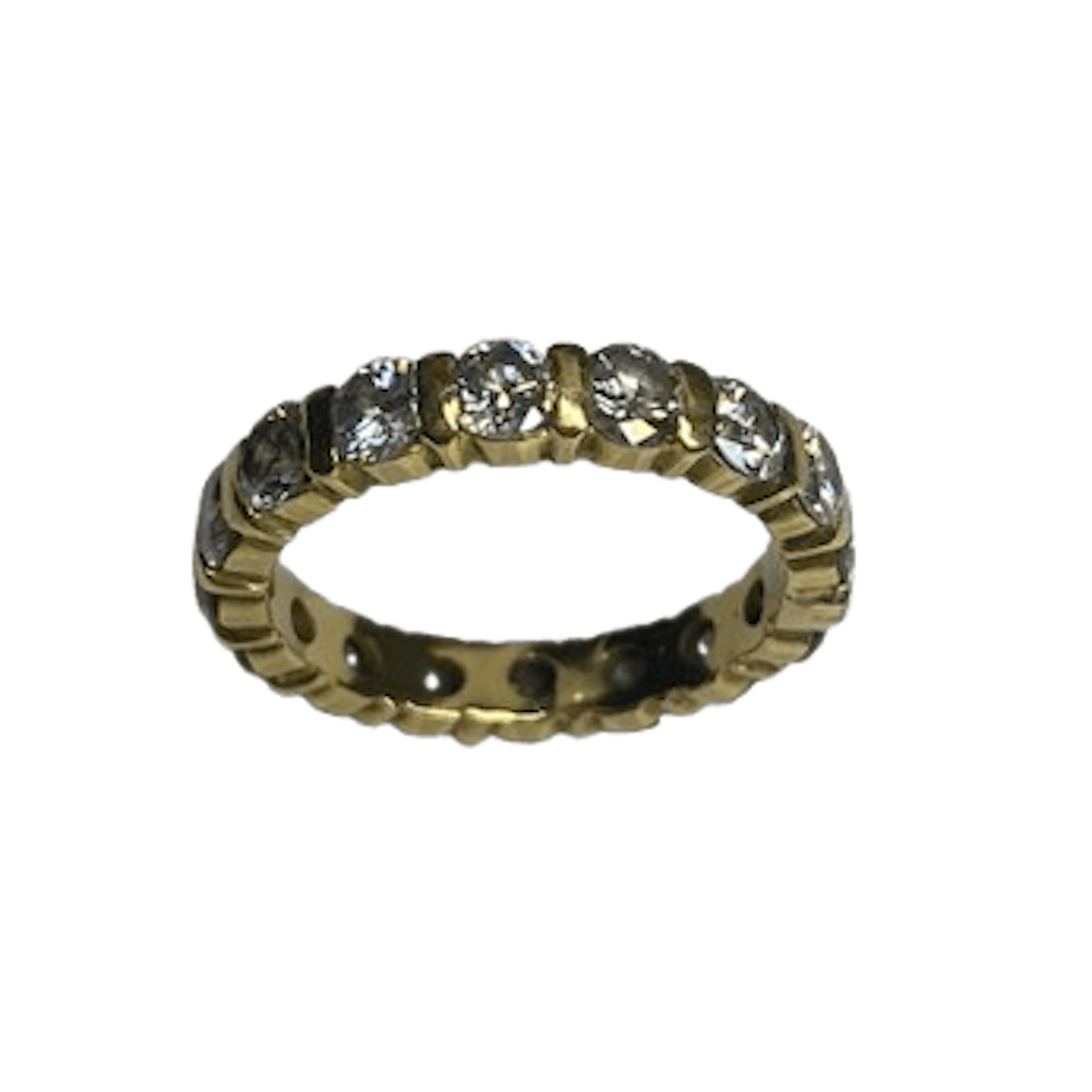Yellow Gold and Diamond Wedding Band