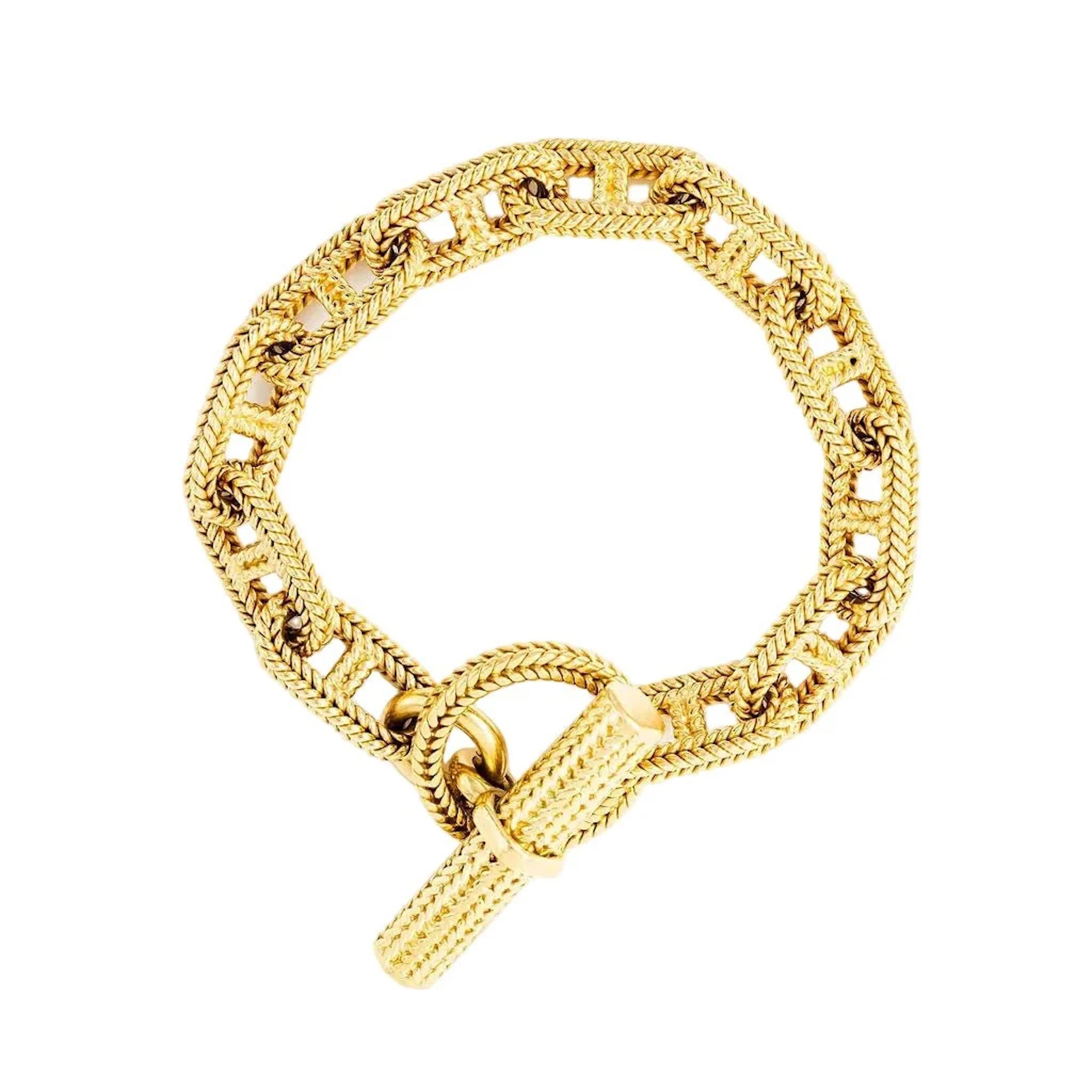 Bracelet Maille marine HERMÈS par GEORGES LENFANT "Chaîne d'ancre