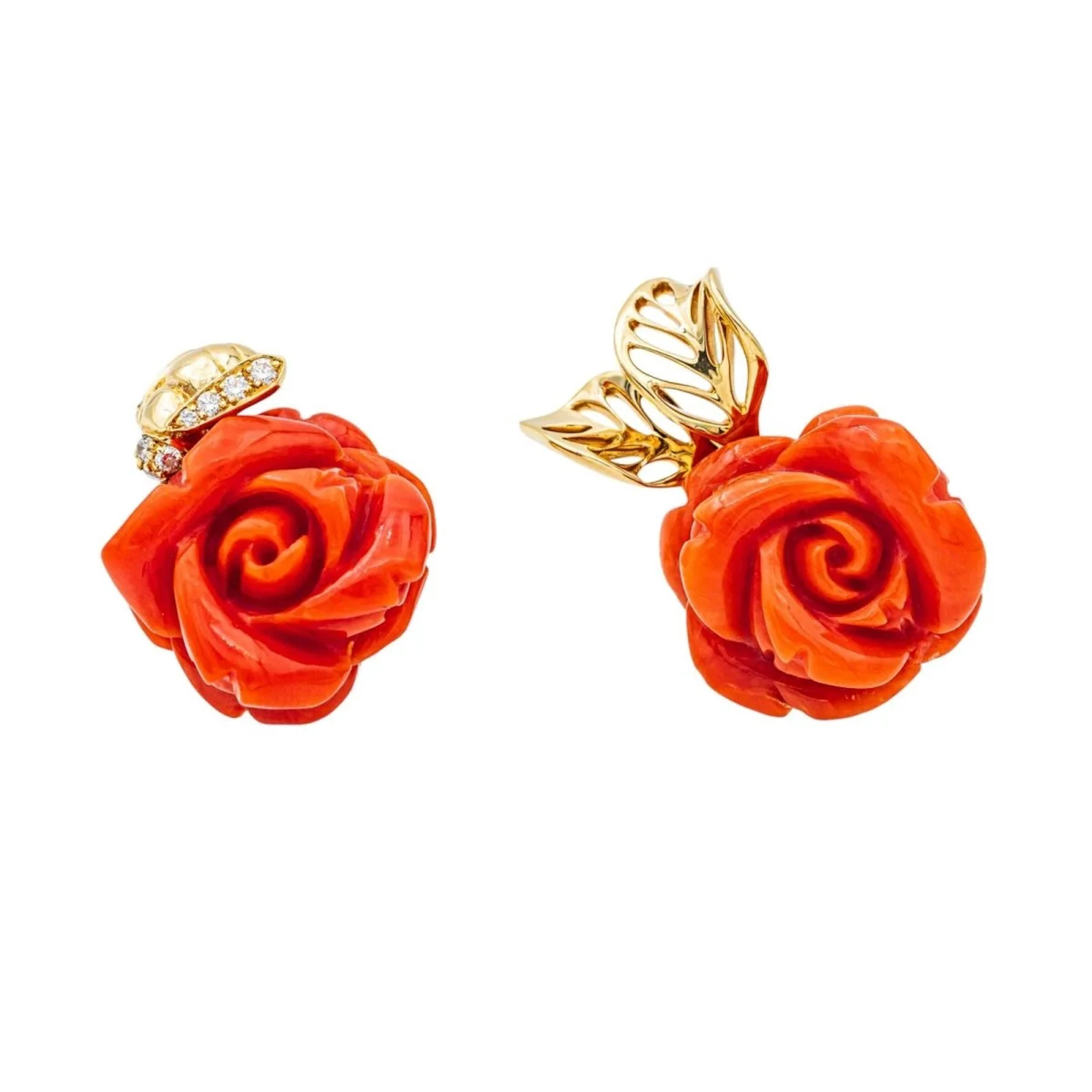 Dior Pré Catelan Lever-back earrings in yellow gold and diamonds