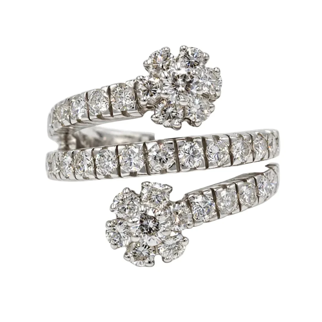 "Toi & Moi" Ring in White Gold and Diamonds