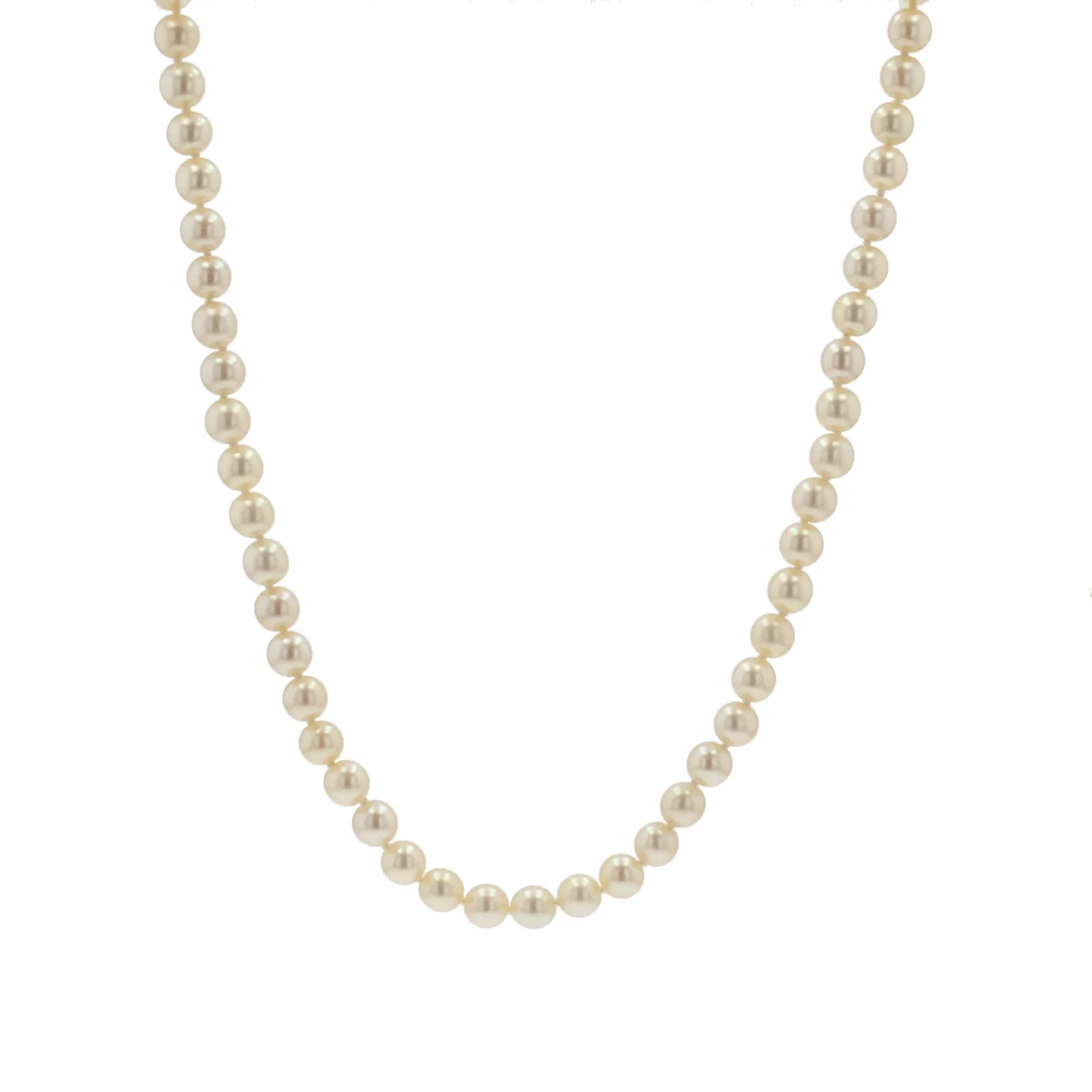 Necklace Long necklace in rose gold and pearls